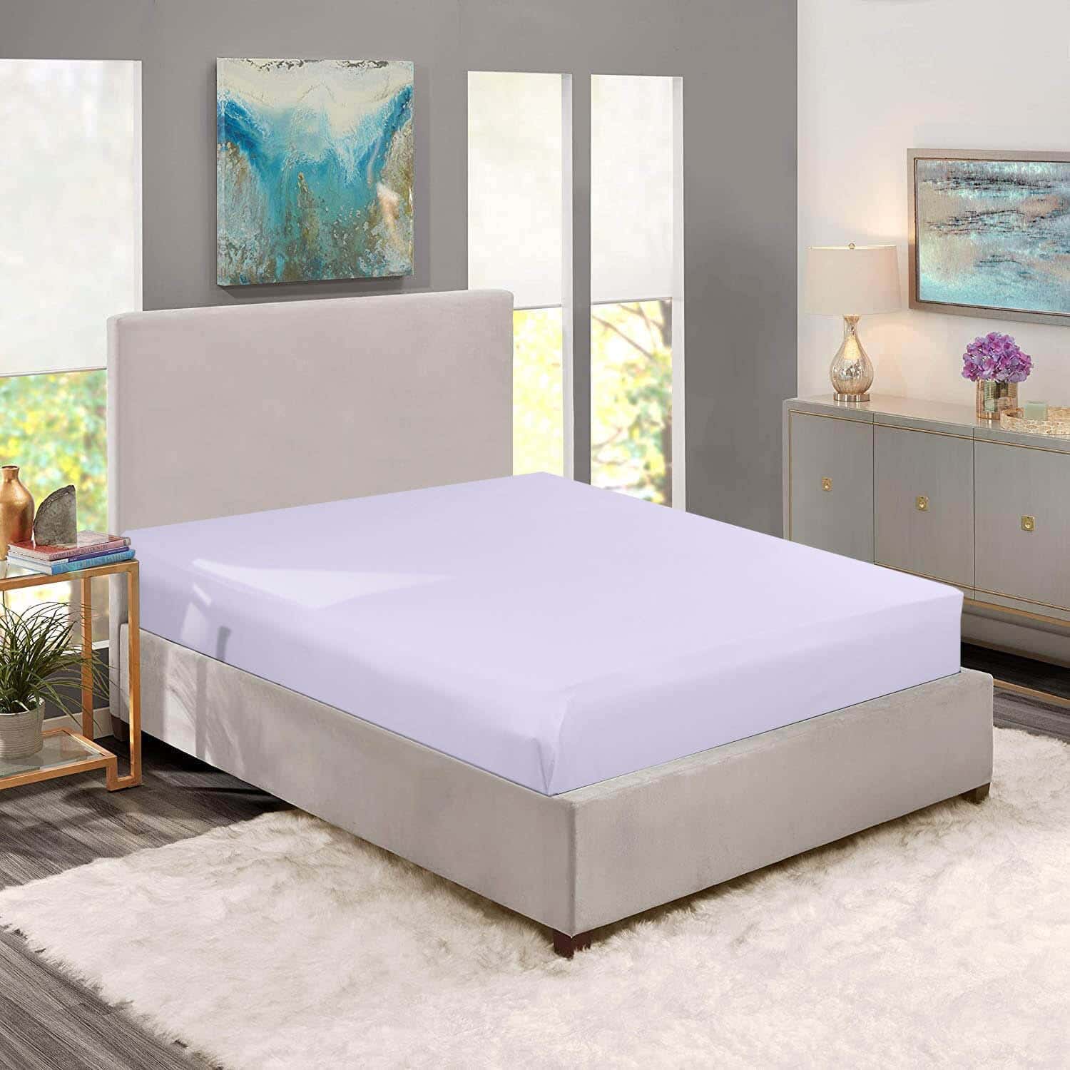 Forbed Cotton Elastic Bed Sheet, 200×120 cm, 700 gm - Rose