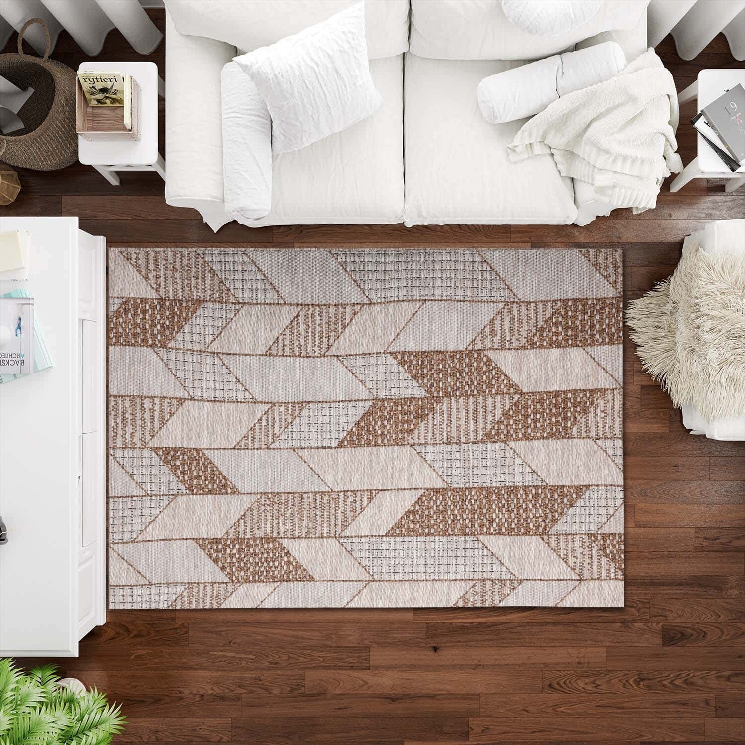 Oriental Weavers Oria Polypropylene Mat, 80×140 cm - Beige
