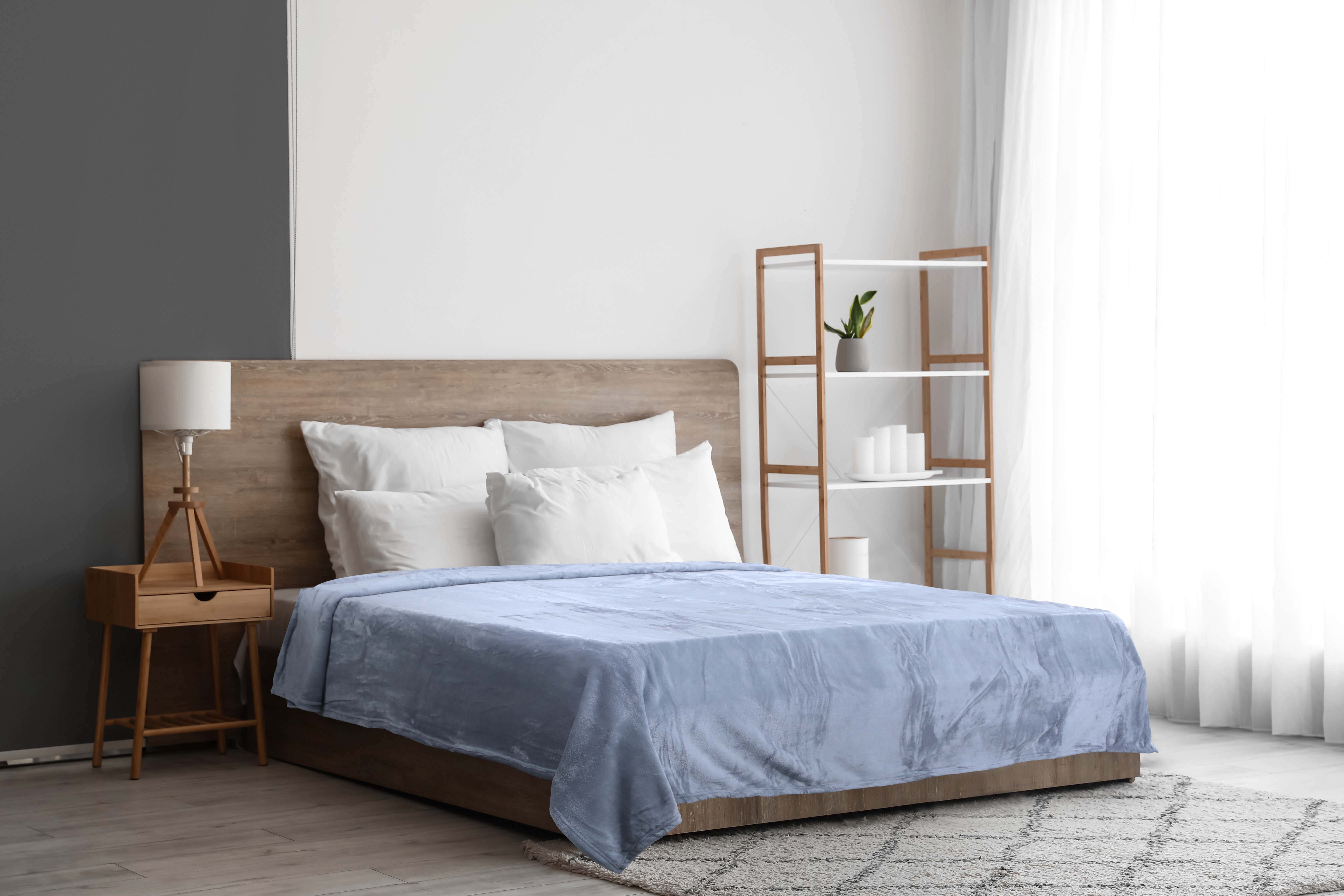 Morano Jacquard Bed Heater, 220x240 cm, 1400 gm - Grey