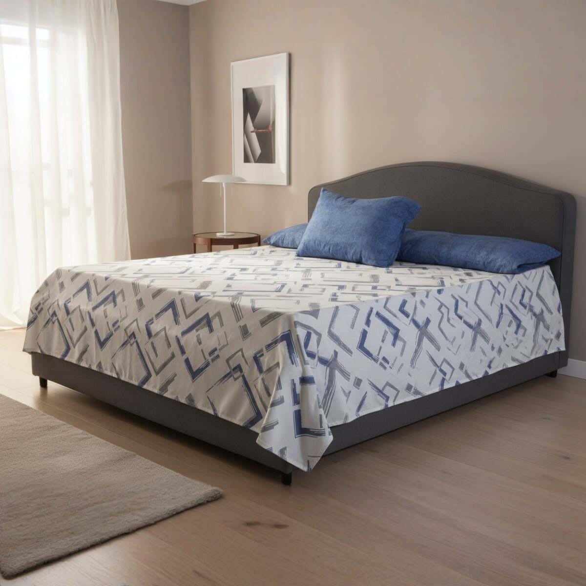 Hana Cotton Youth Bed Sheet Set, 6 Pieces, 240x180 cm, 1800 gsm - Multicolor