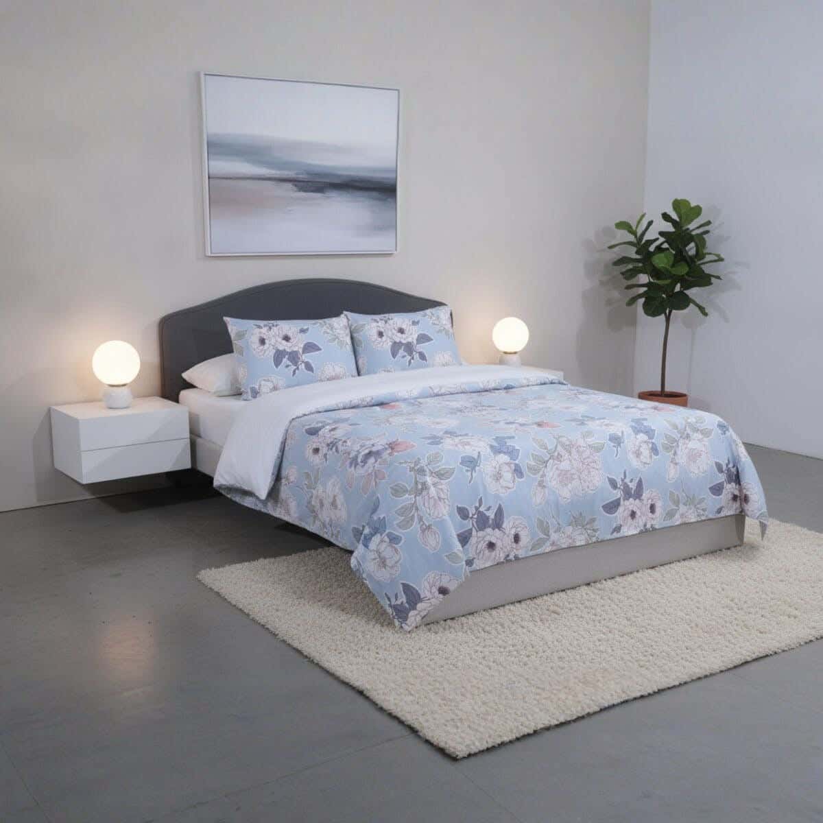 For Furniture Microfiber Bed Sheet Set, 4 Pieces, 240×260 cm, Approximately 1900 grm - Multicolor