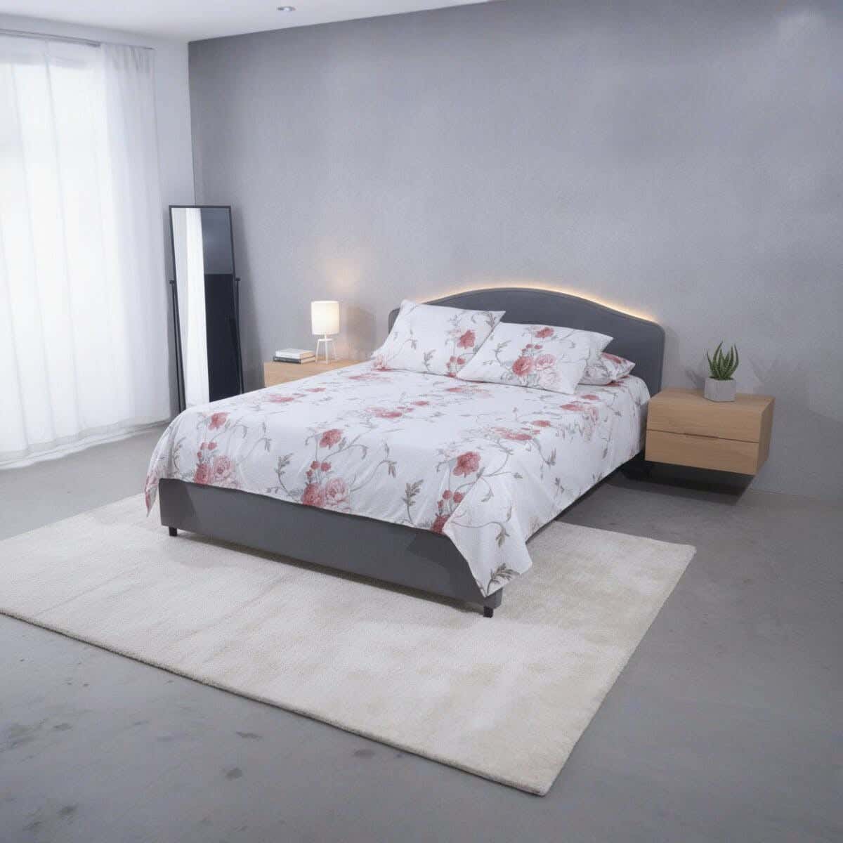 For Furniture Microfiber Bed Sheet Set, 4 Pieces, 240×260 cm, 1900 gm - Multicolor