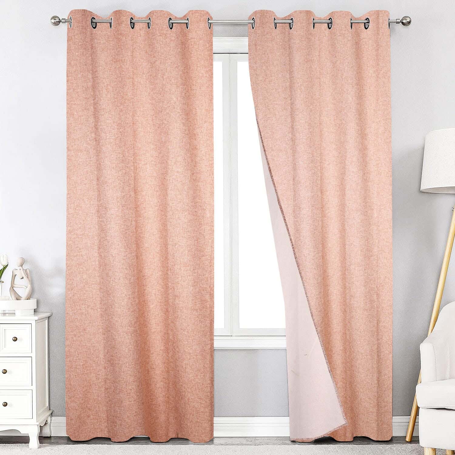 Hariri Linen Curtain With Eyelets, 135×260 cm, 1910 grm - Cashmere ( 1 piece )