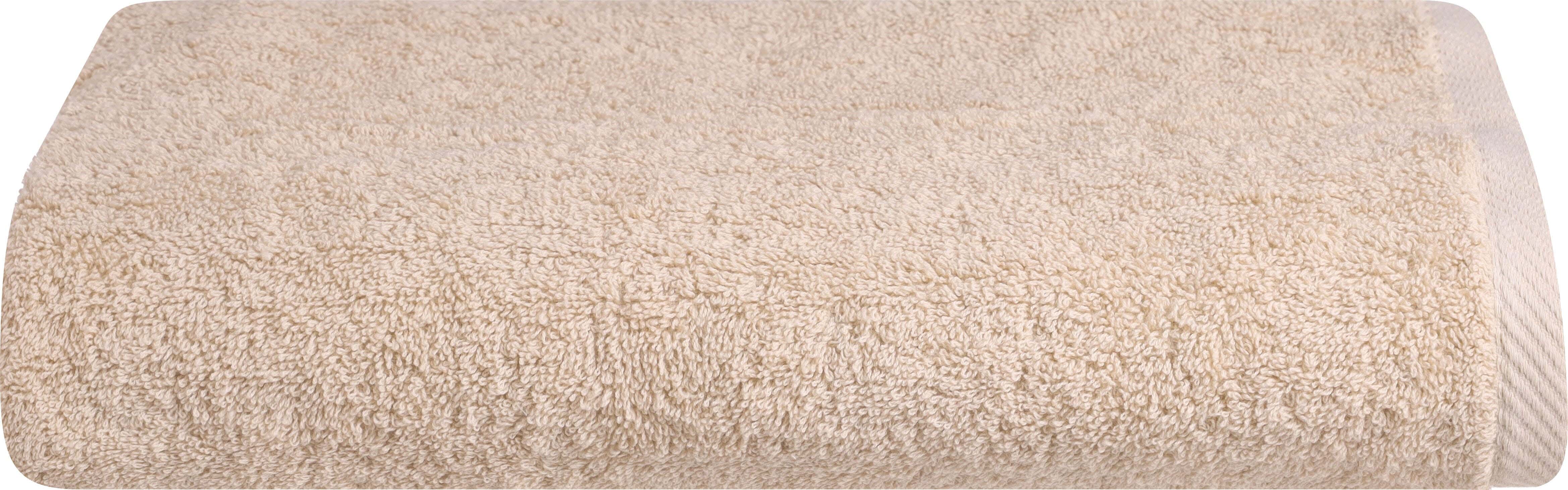 Nice Home Plain Cotton Bath Sheet , 70×140 cm, Approximately 610 grm - Beige