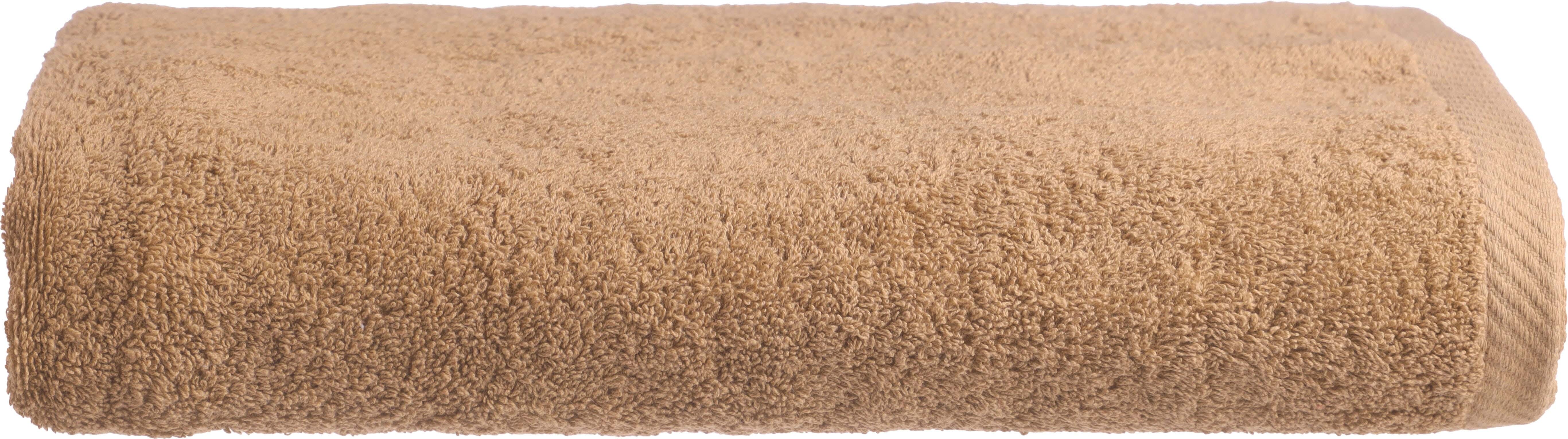Nice Home Plain Cotton Bath Sheet , 70×140 cm, Approximately 610 grm - Havana