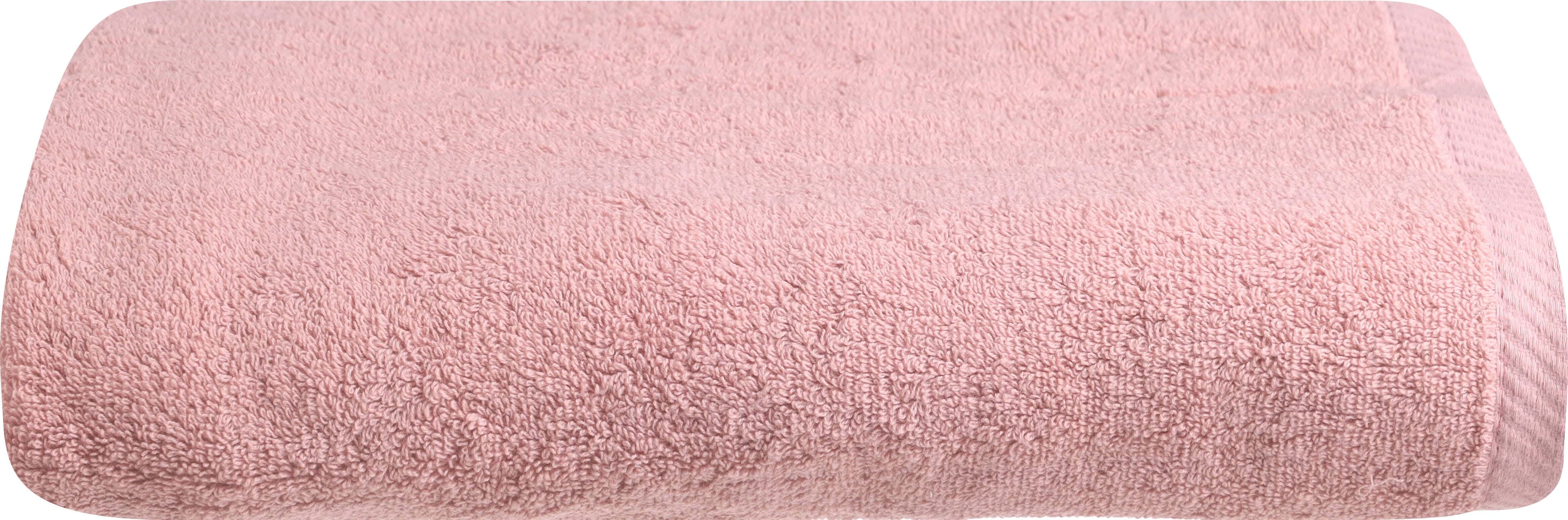 Nice Home Plain Cotton Bath Sheet , 70×140 cm, Approximately 610 grm - Rose