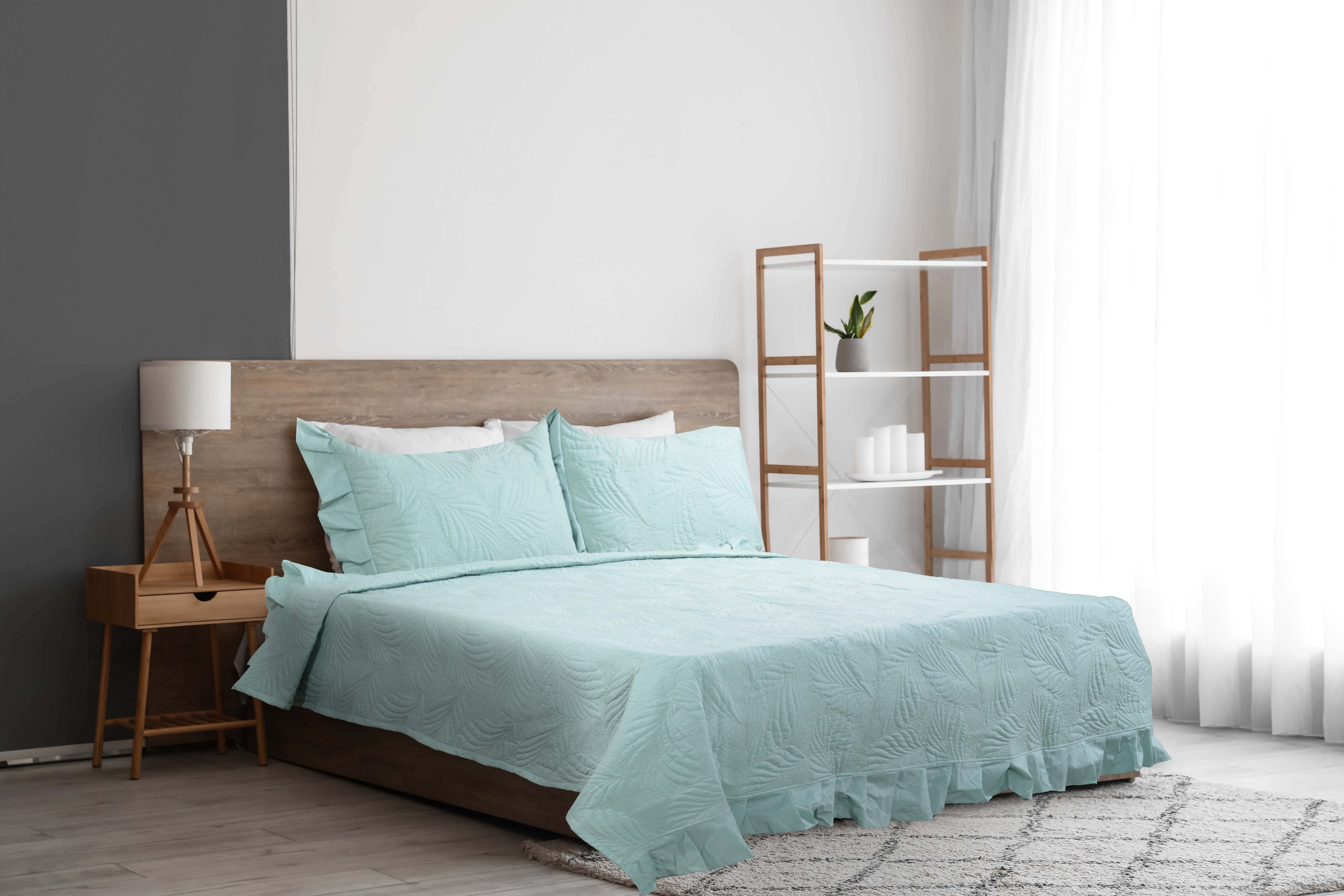 Lili Cotton Comforter Set, 3 Pieces, 240x260 cm, 3500 gm - Olive