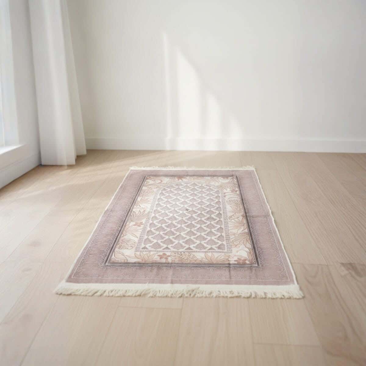 Velvet Printed Prayer Mat, Dots Back, 65×110 cm, 450 grm Approx - Multicolor
