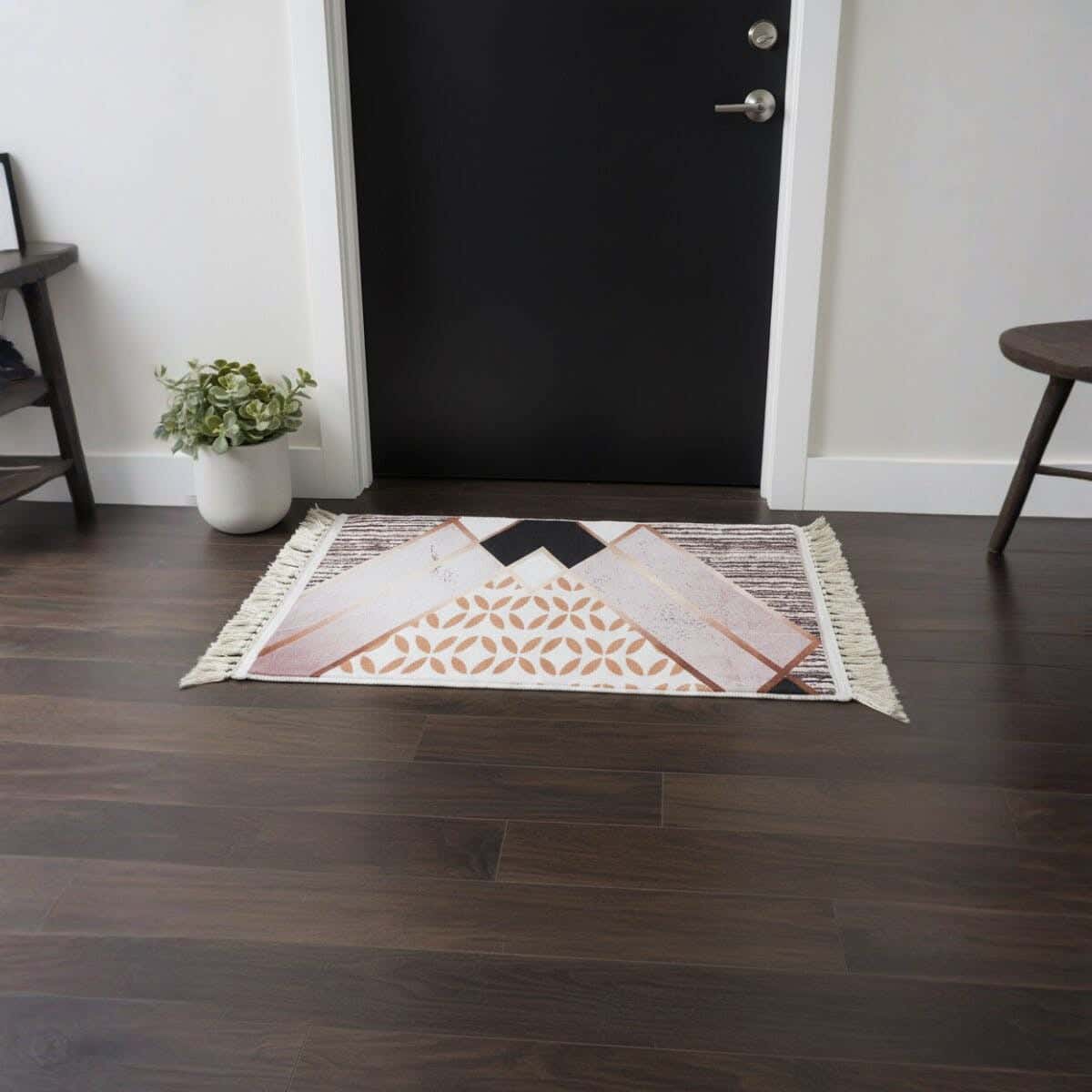 Doormat Velvet with Dots Back, 50×70 cm, Approximately 350 grm - Multicolor