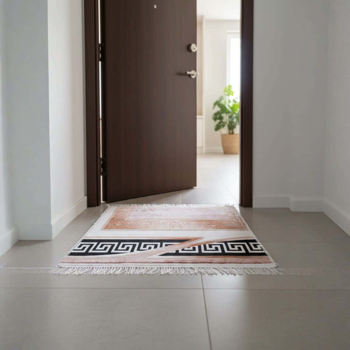 Doormat Velvet with Dots Back, 50×70 cm, Approximately 350 grm - Multicolor