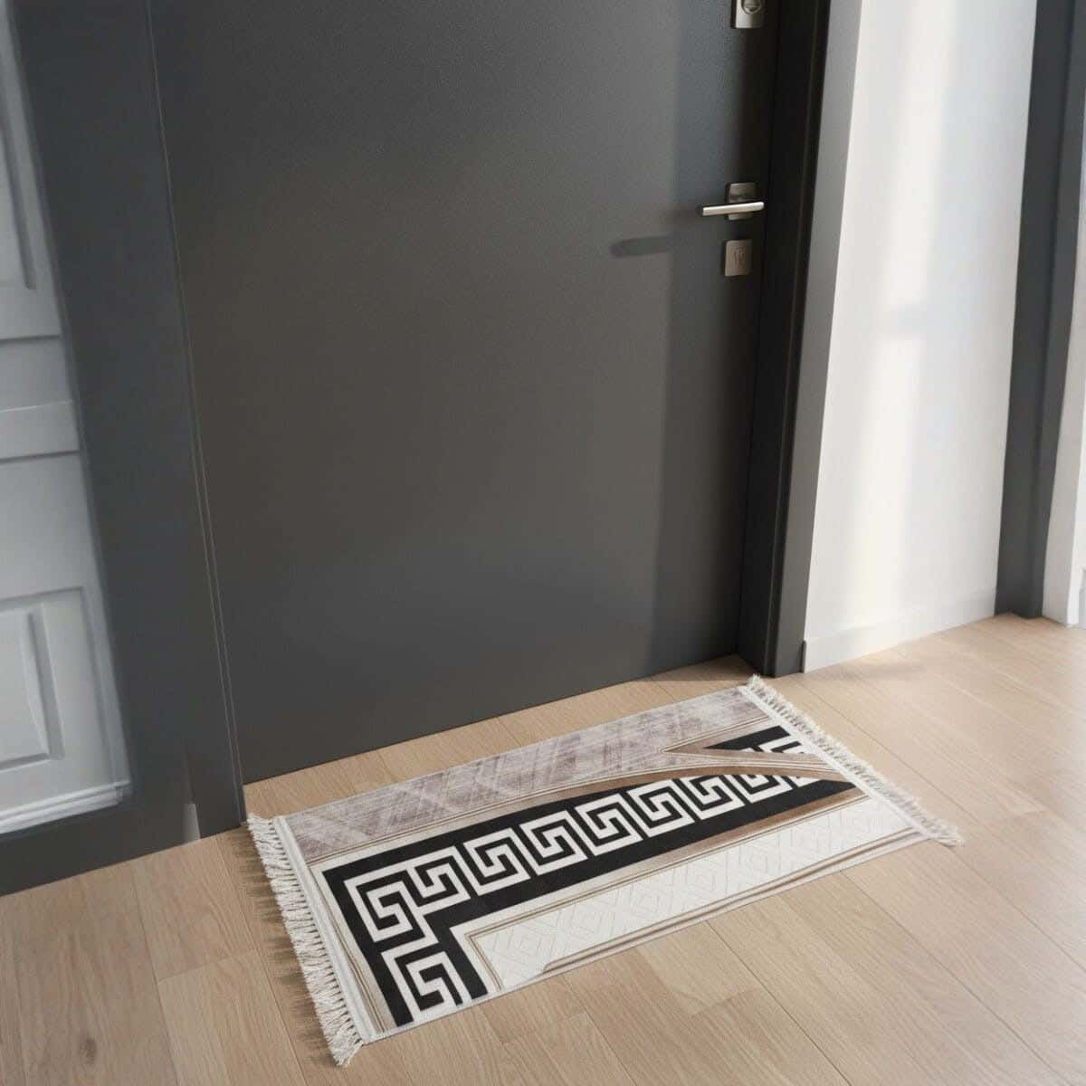 Velvet Door Mat with Dots Back, 50×70 cm, approximately 350 grm - Multicolor
