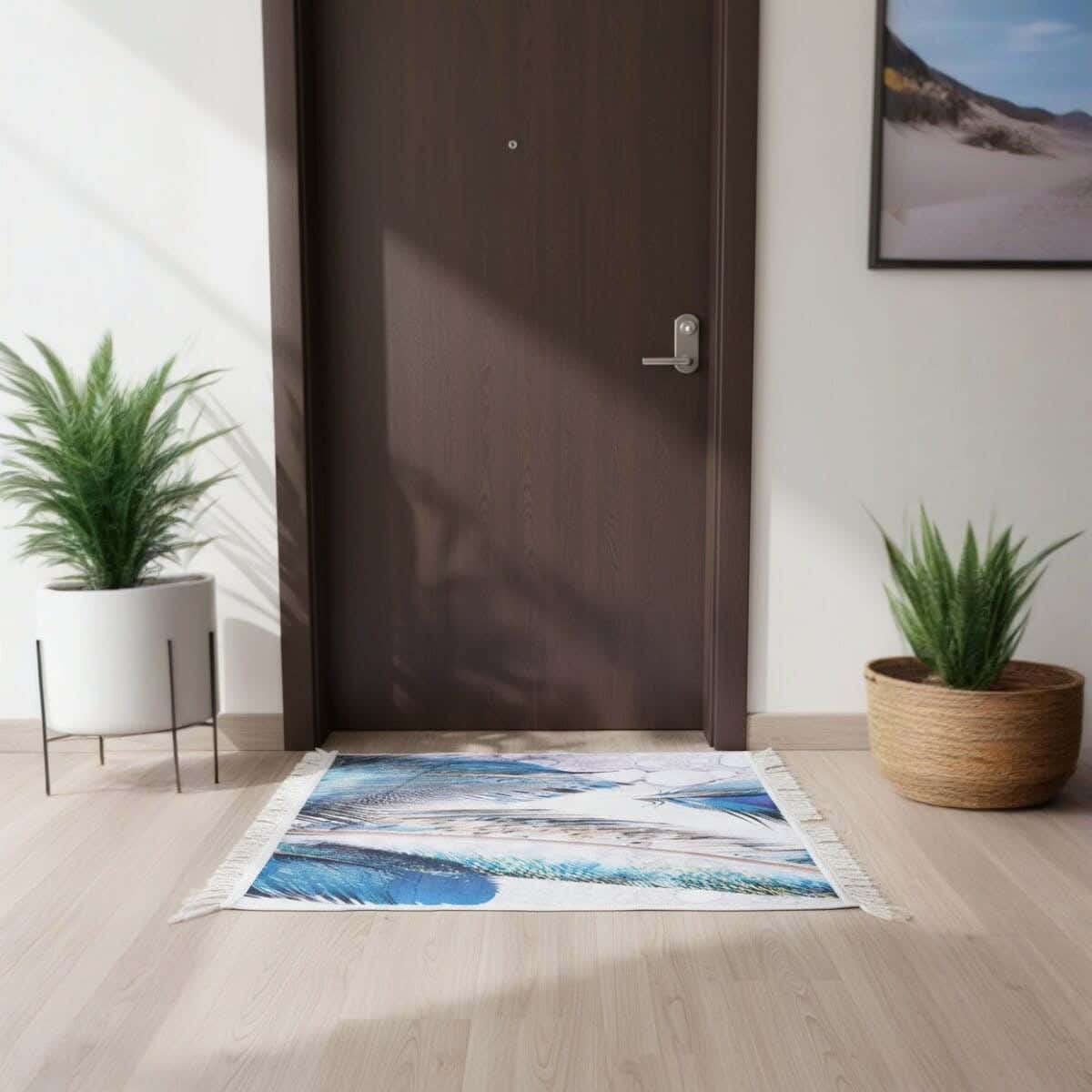 Doormat Velvet with Dots Back, 50×70 cm, Approximately 350 grm - Multicolor
