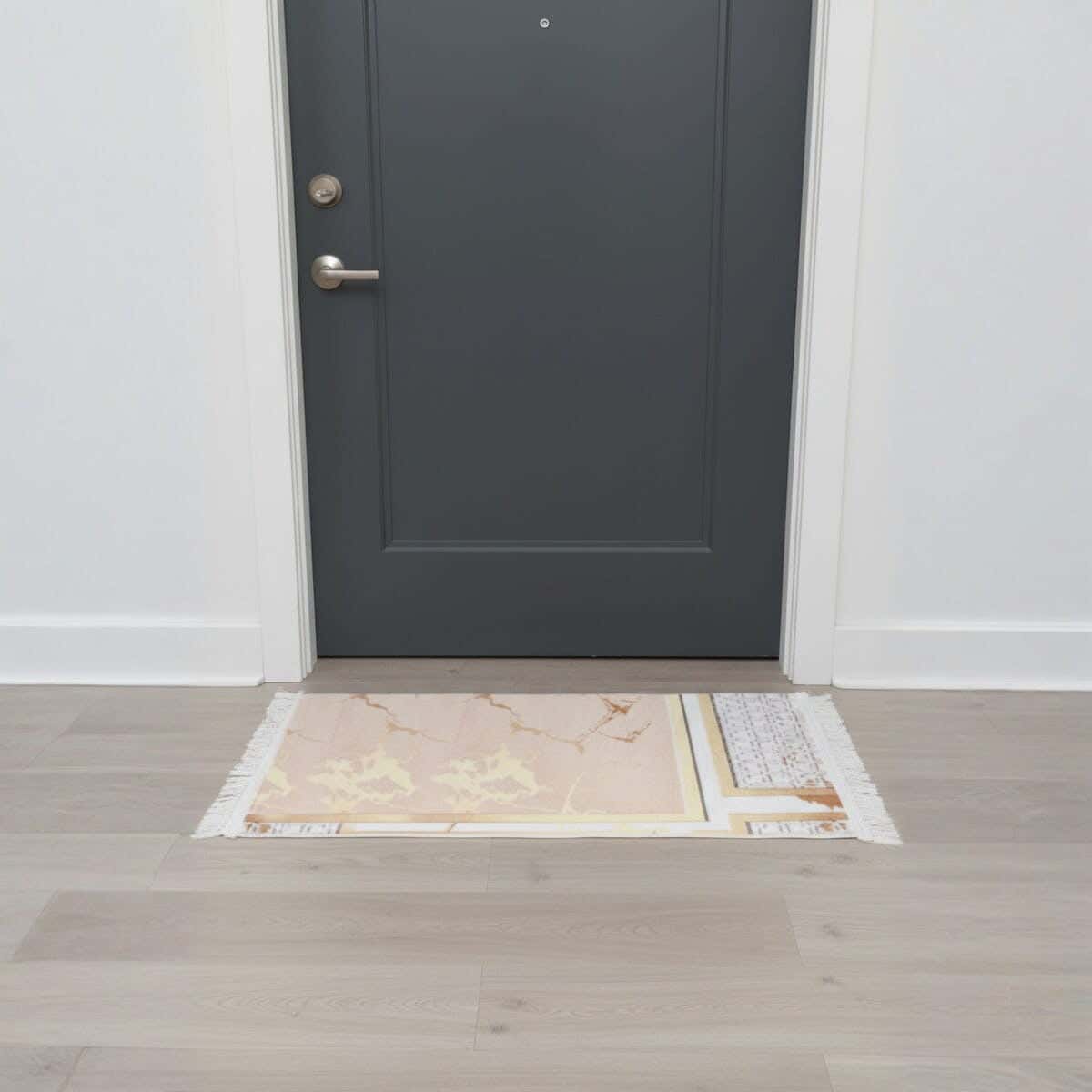 Velvet Door Mat with Dots Back, 50×70 cm, approximately 350 grm - Multicolor