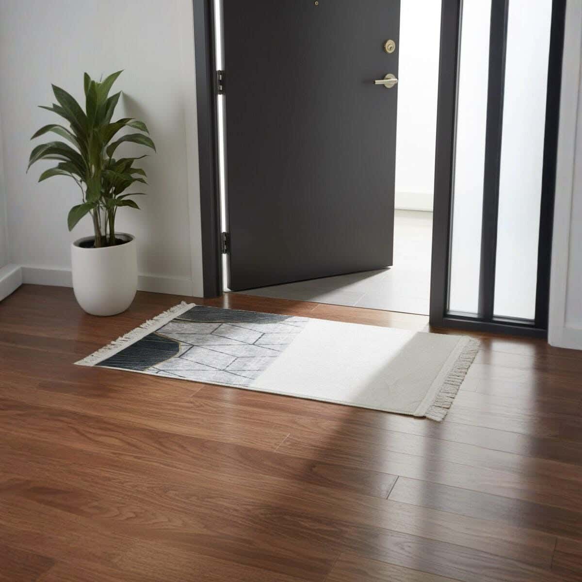 Velvet Door Mat with Dots Back, 50×70 cm, approximately 350 grm - Multicolor