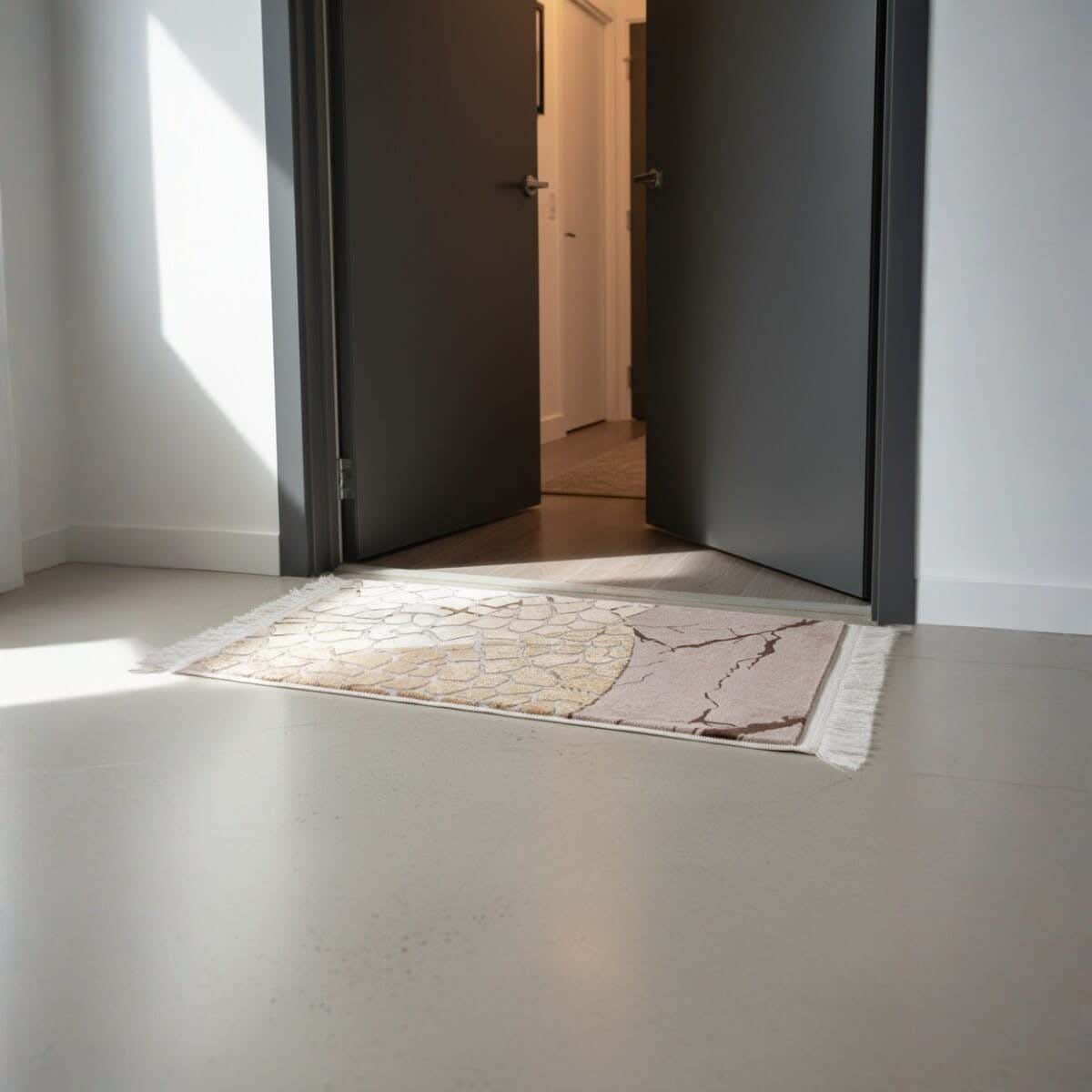 Velvet Door Mat with Dots Back, 50×70 cm, approximately 350 grm - Multicolor