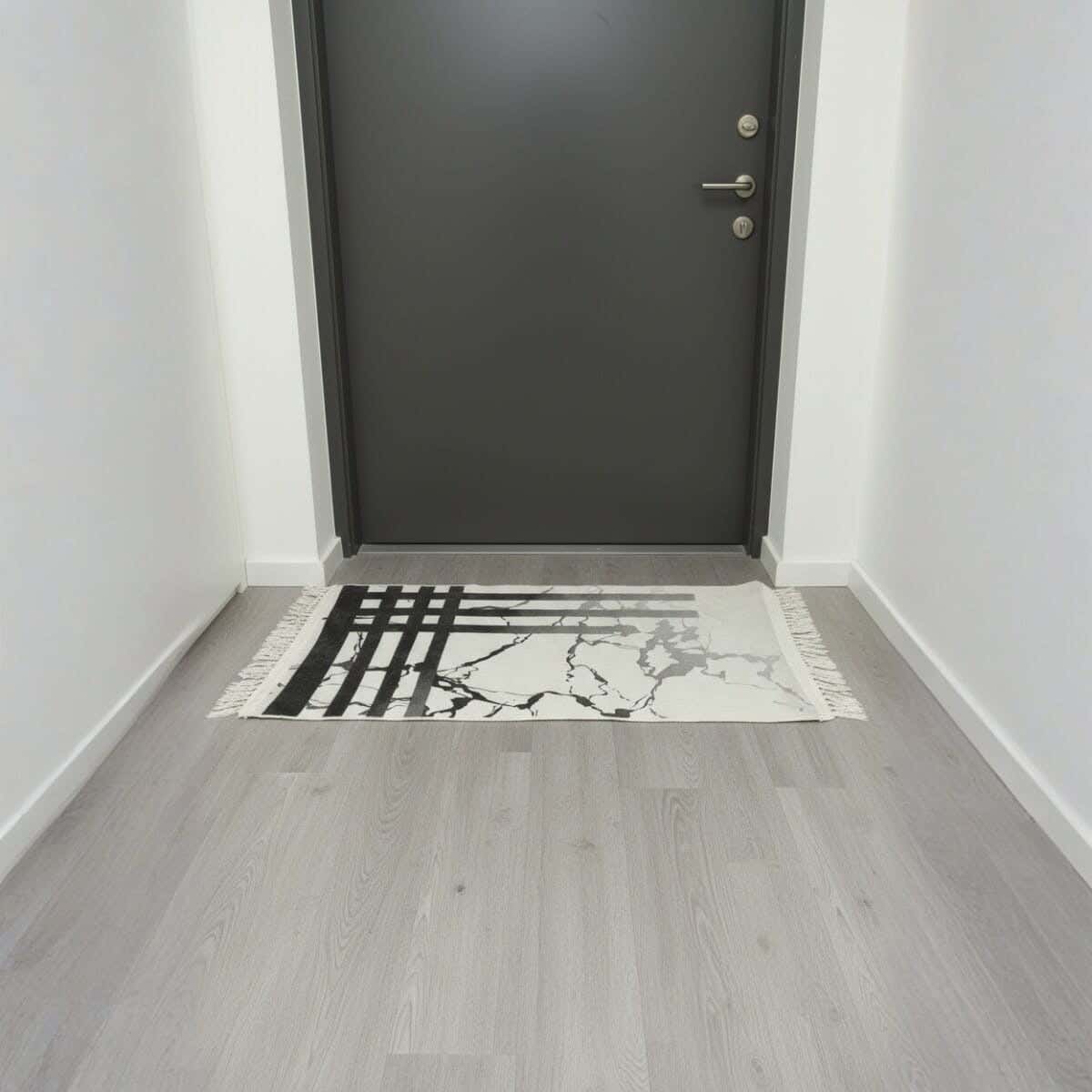 Velvet Door Mat with Dots Back, 50×70 cm, approximately 350 grm - Light Grey Green