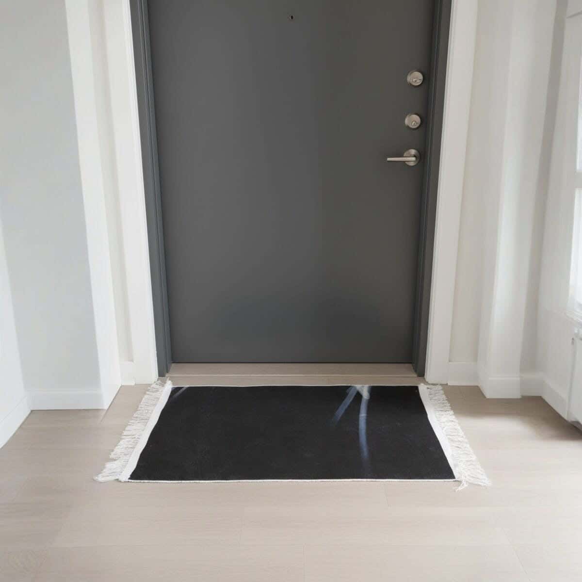 Doormat Velvet with Dots Back, 50×70 cm, Approximately 350 grm - Black Navy