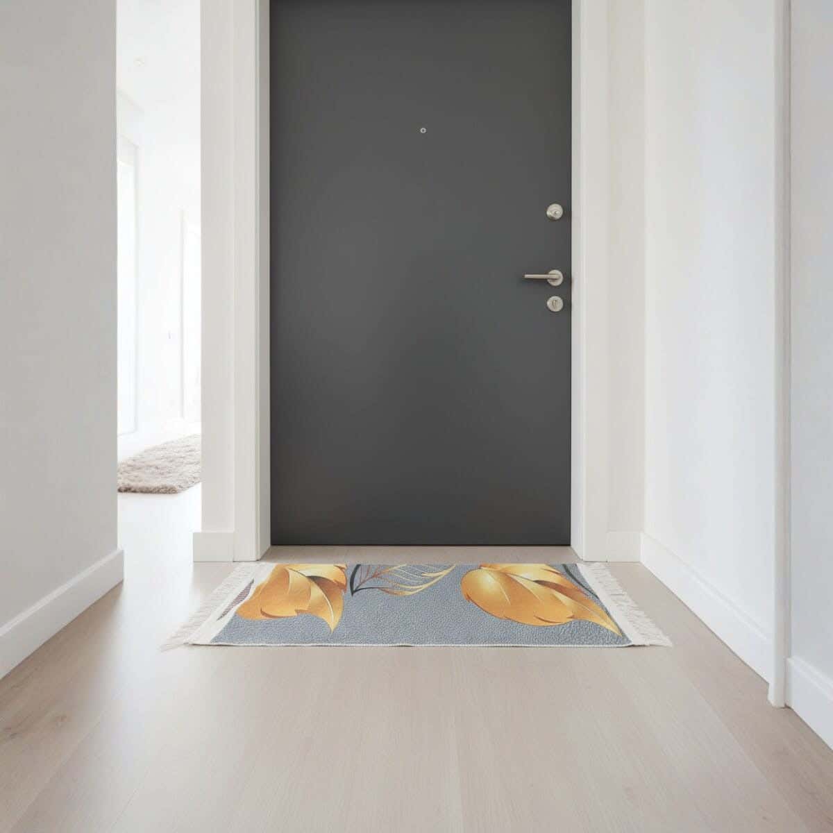 Doormat Velvet with Dots Back, 50×70 cm, Approximately 350 grm - Grey Gold