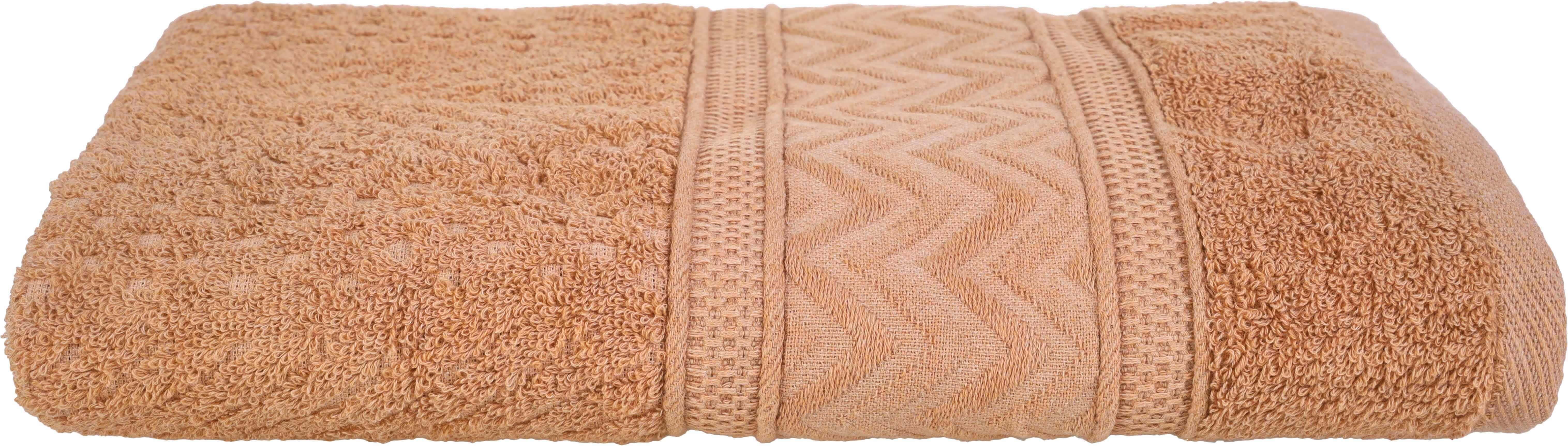 Plain Cotton Towel, 70×140 cm, 580 grm approximately - Light Brown