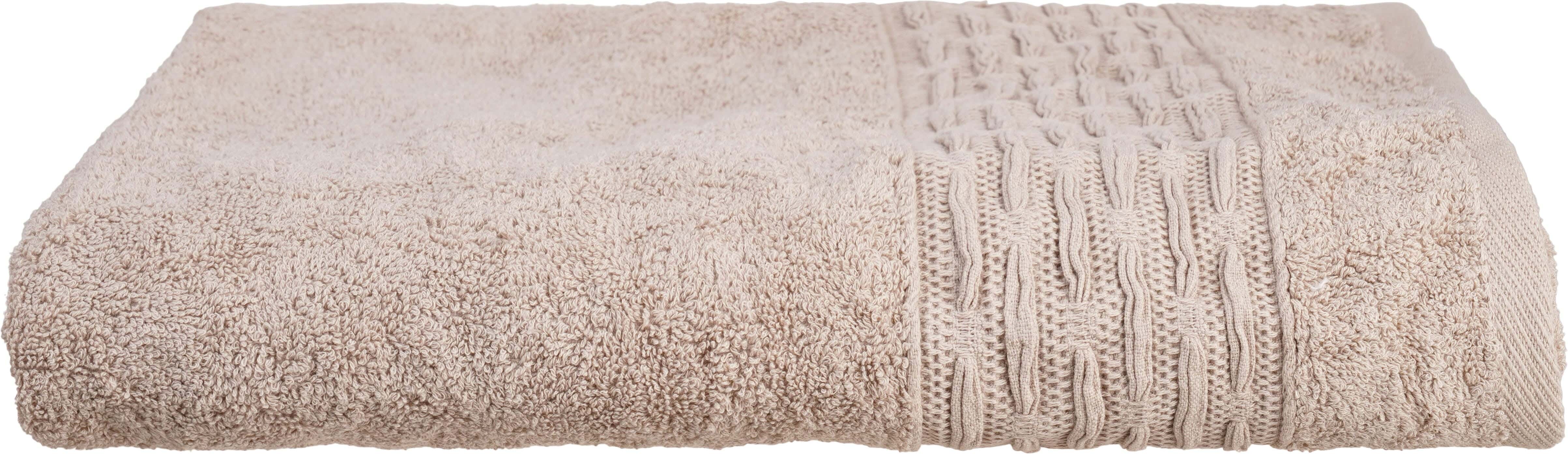 Plain Cotton Towel, 90×165 cm, Approximately 950 grm - Beige
