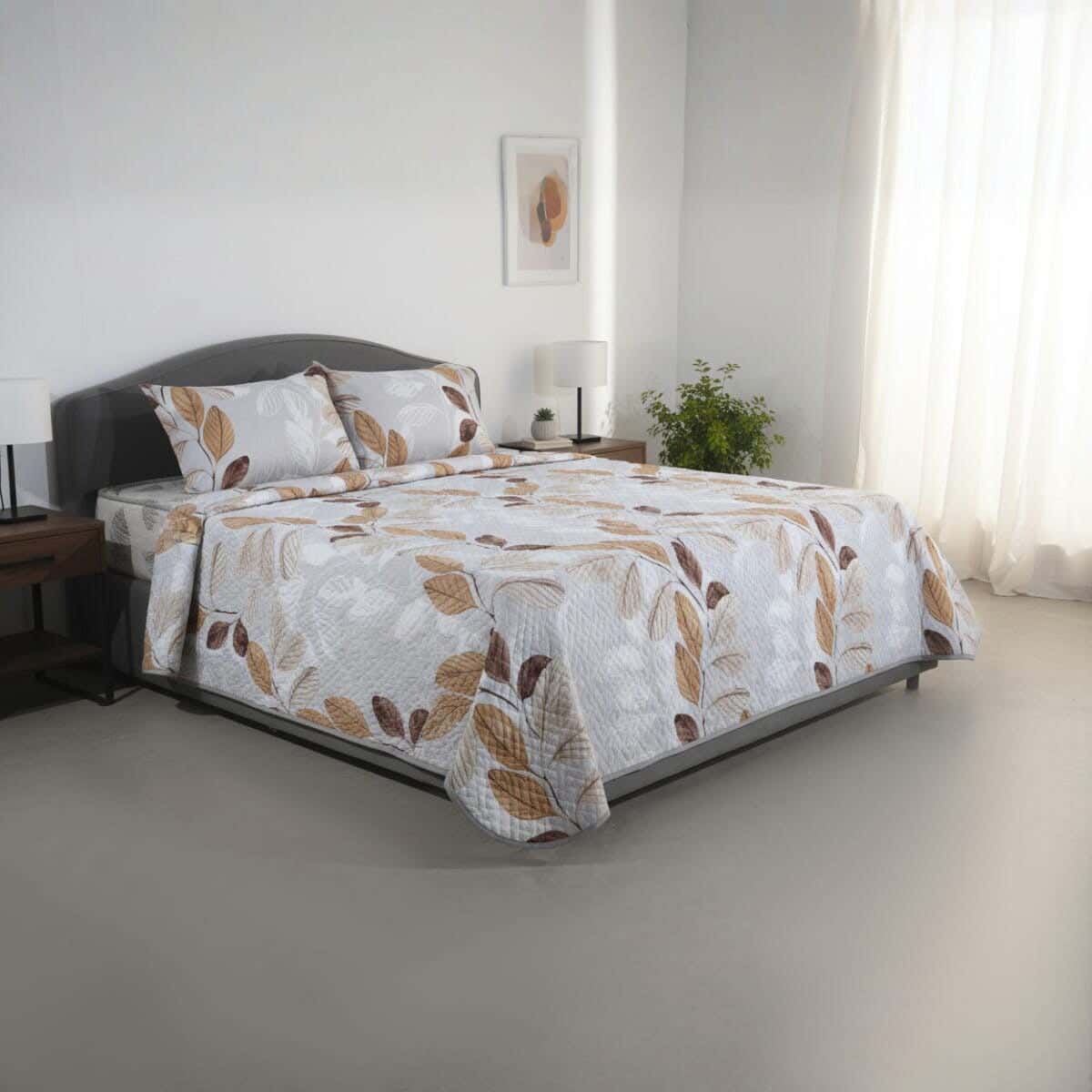 Mokhmal Microfiber Comforter set, 3 pieces, 220x230 cm, 2250 gm - Multicolor