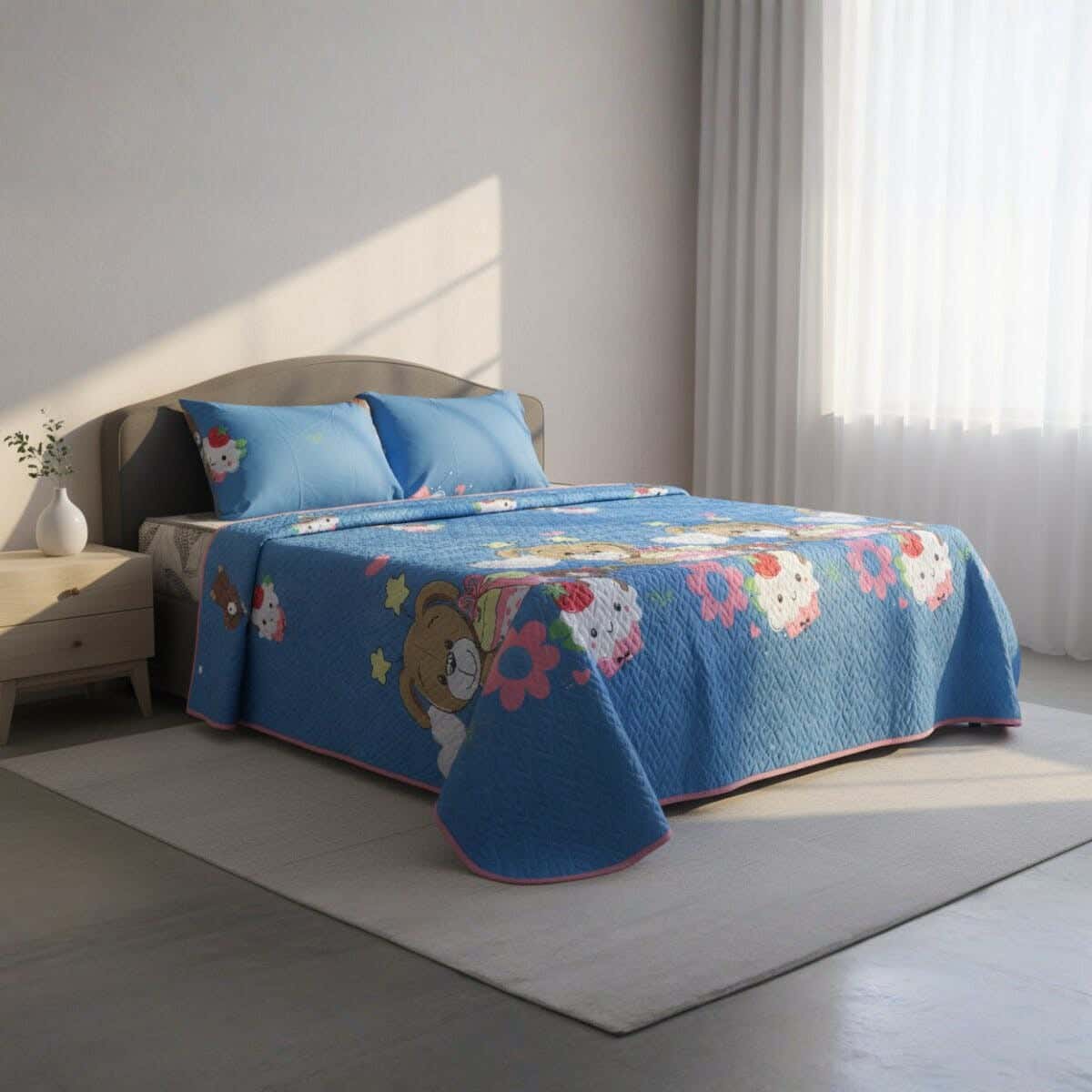 Mokhmal Microfiber Kids Comforter Set, 6 Pieces, 3650 gm - Multicolor