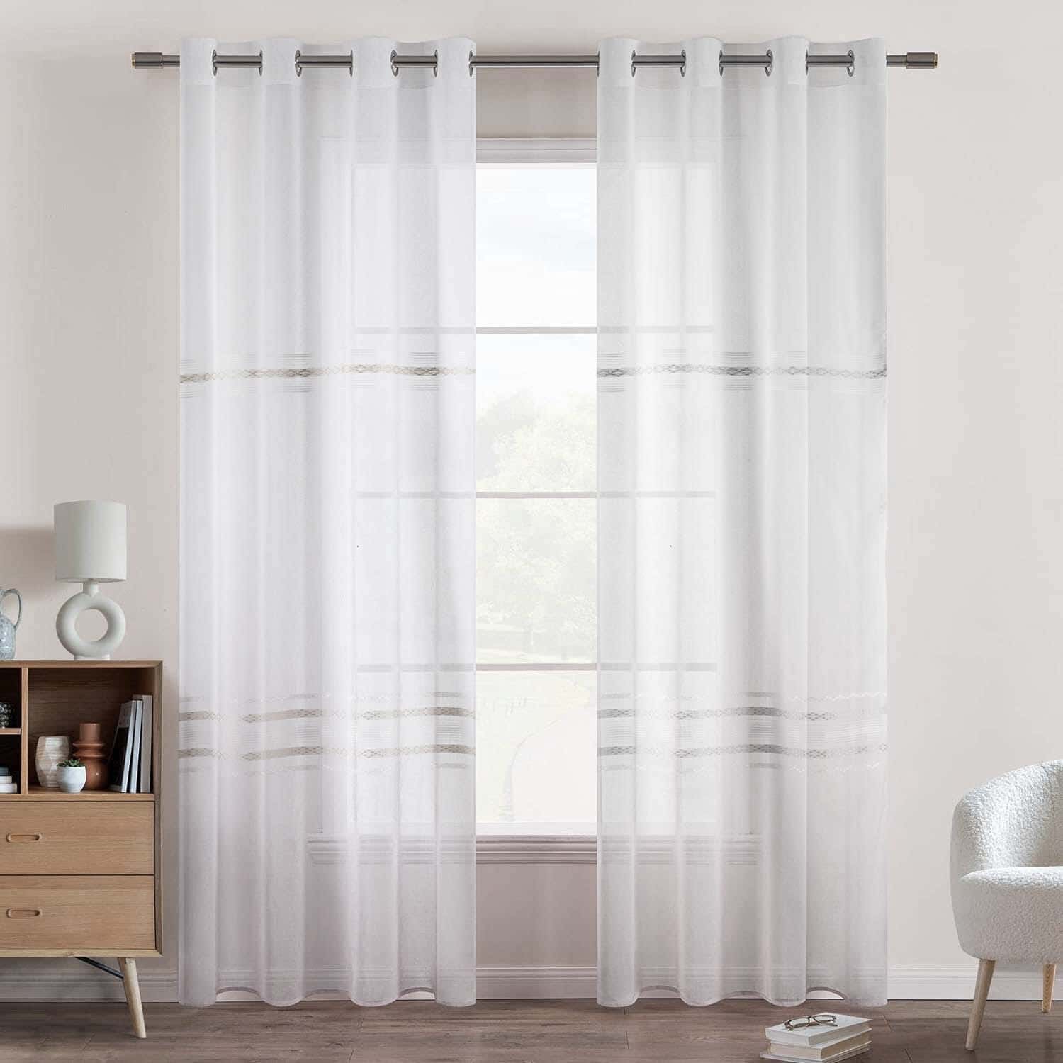 Nageh Linen Curtain with Rings, 250×135 cm, approximately 480 g ( 1 piece )