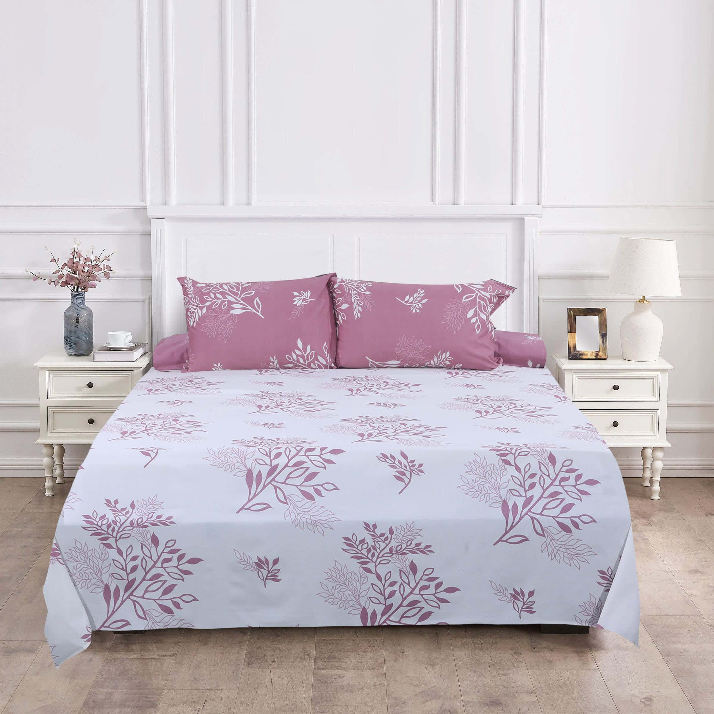 Loom Cotton Bed Sheet Set, 240×260 cm, 1500 gm - Multicolor