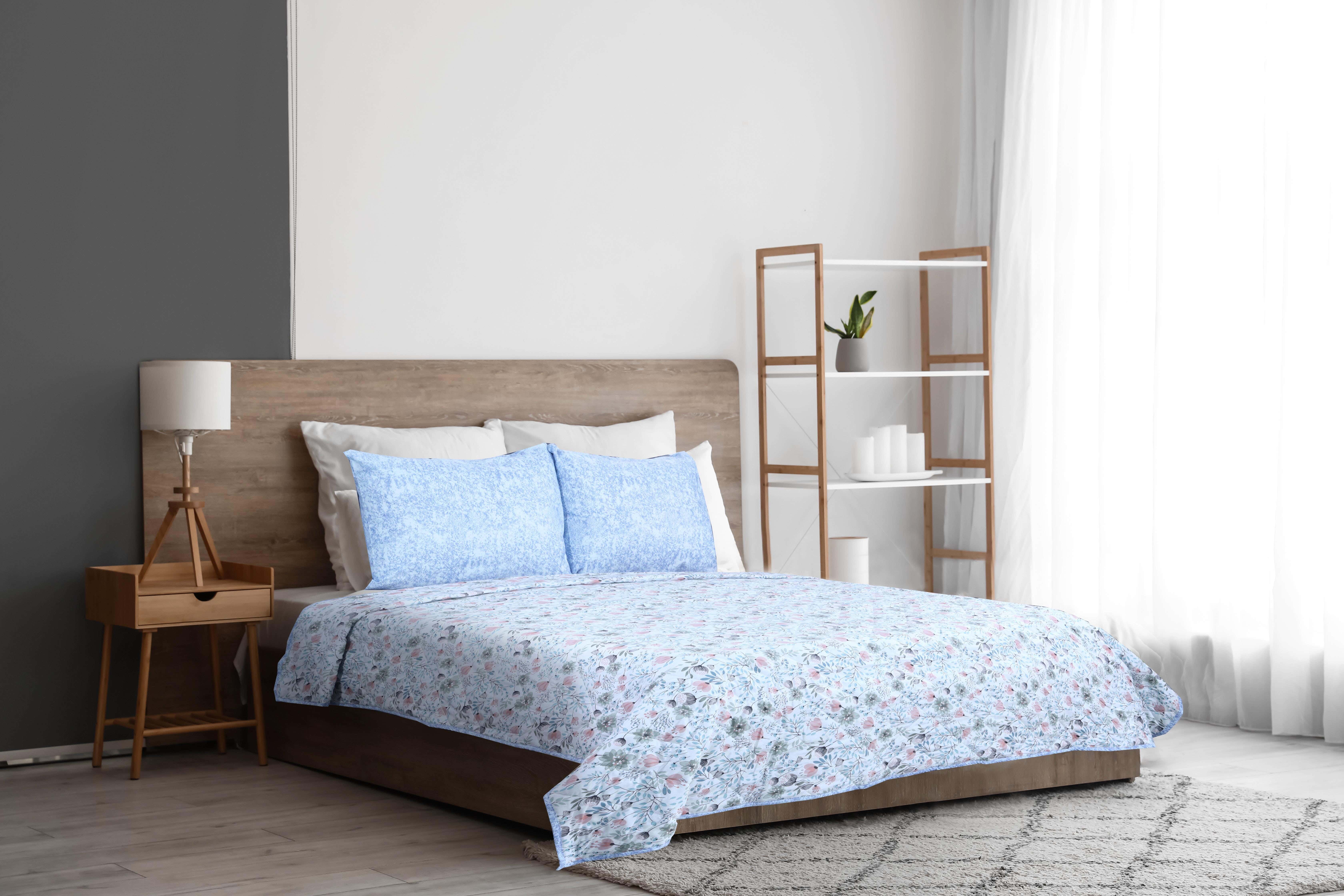 Lemog Cotton Comforter Set, 3 Pieces, 240×260 cm, 3100 gm - Multicolor