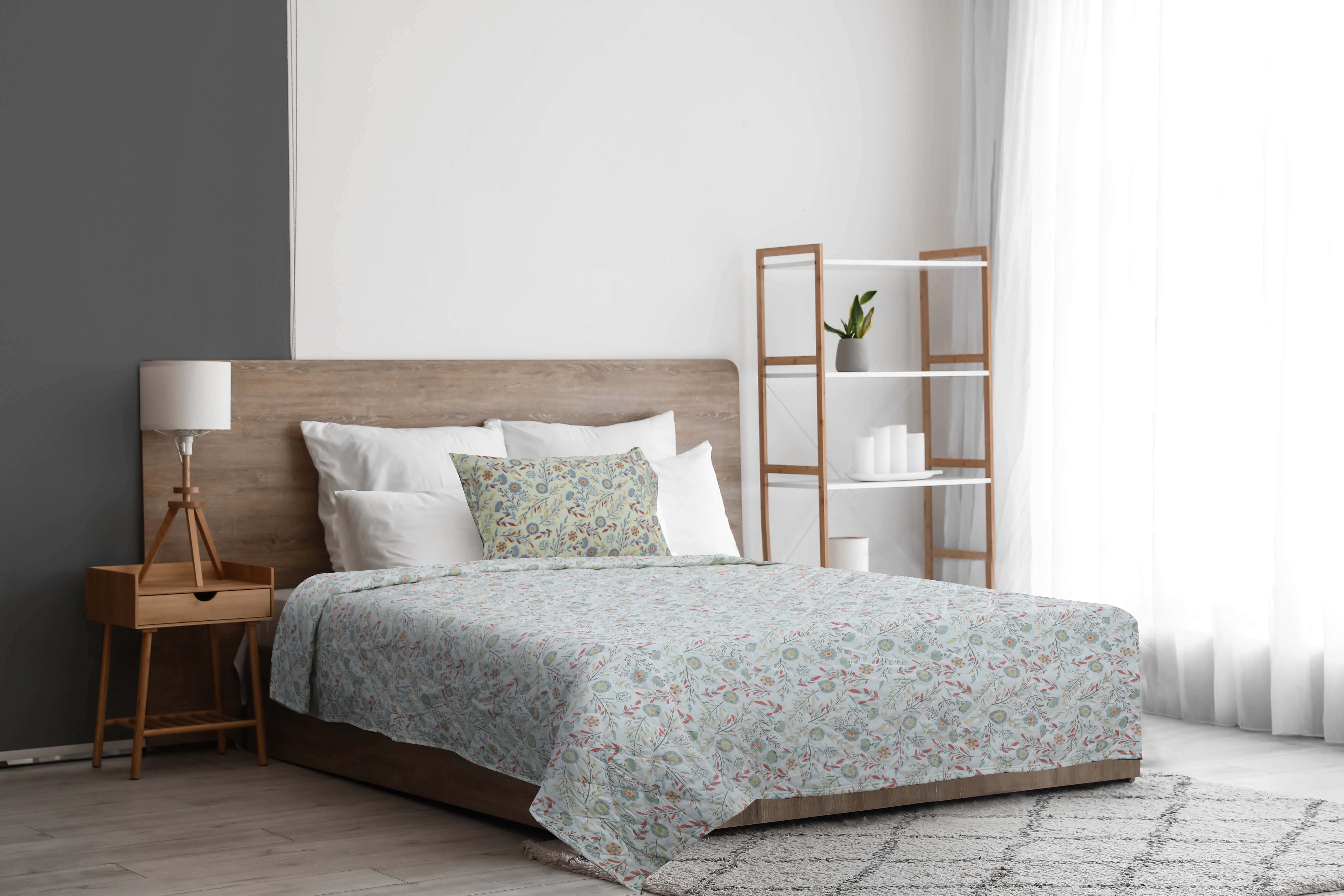 Lemog Cotton Comforter Set, 4 Pieces, 200×240 cm, 3700 gm - Multicolor