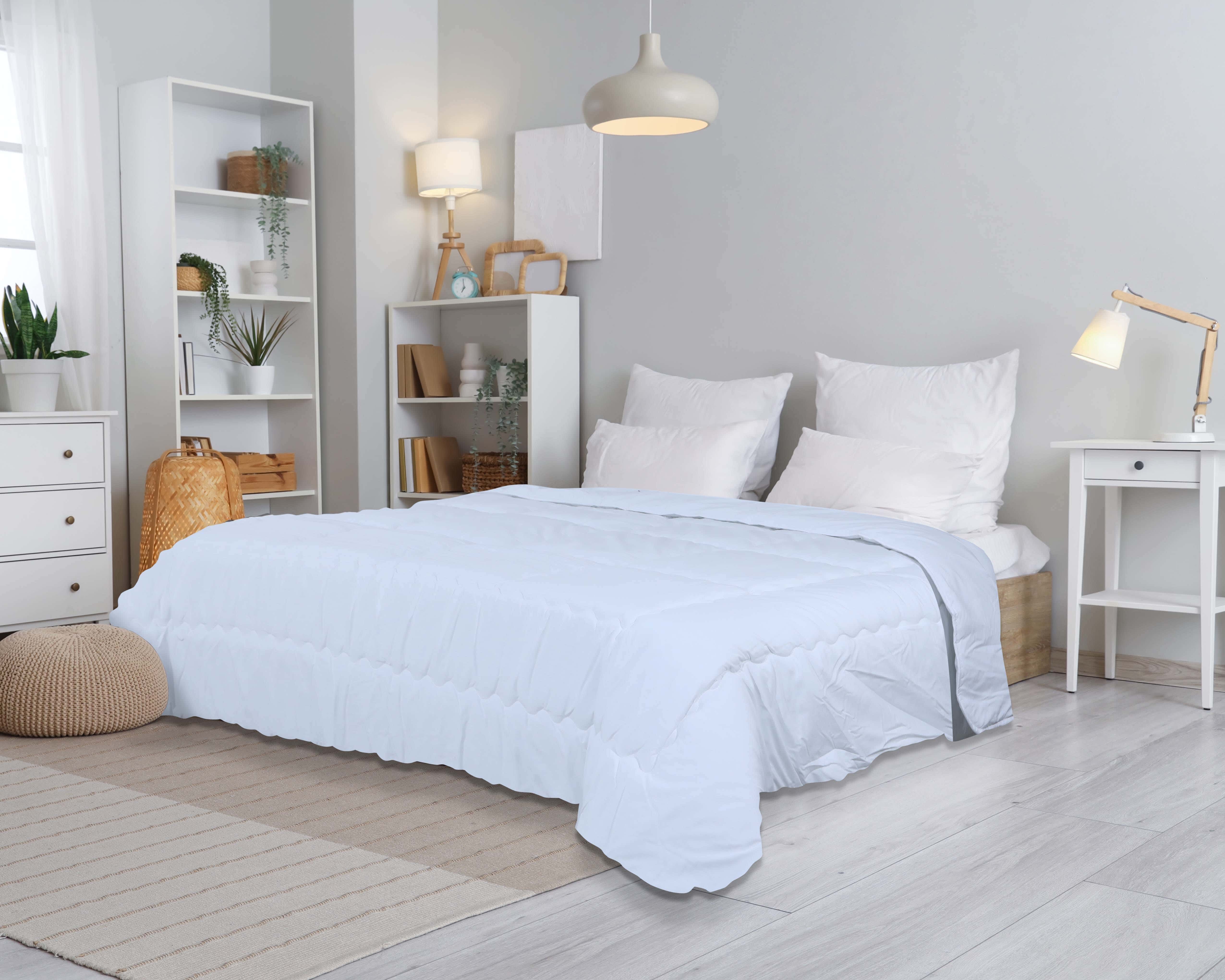 Forbed Hotel Cotton Blend Single Quilt, 180×235 cm, 3050 gm - White