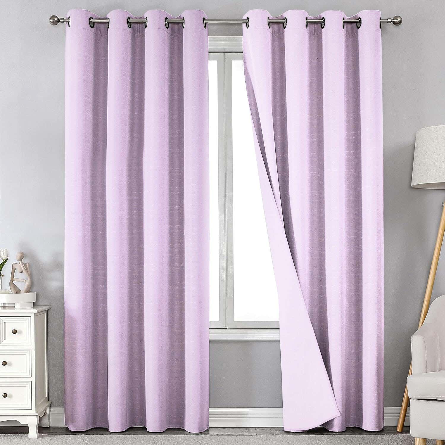 Hariri Blackout Linen Curtain Double Sided, 135×260 cm, Approximately 1115 grm - Rose ( 1 piece )