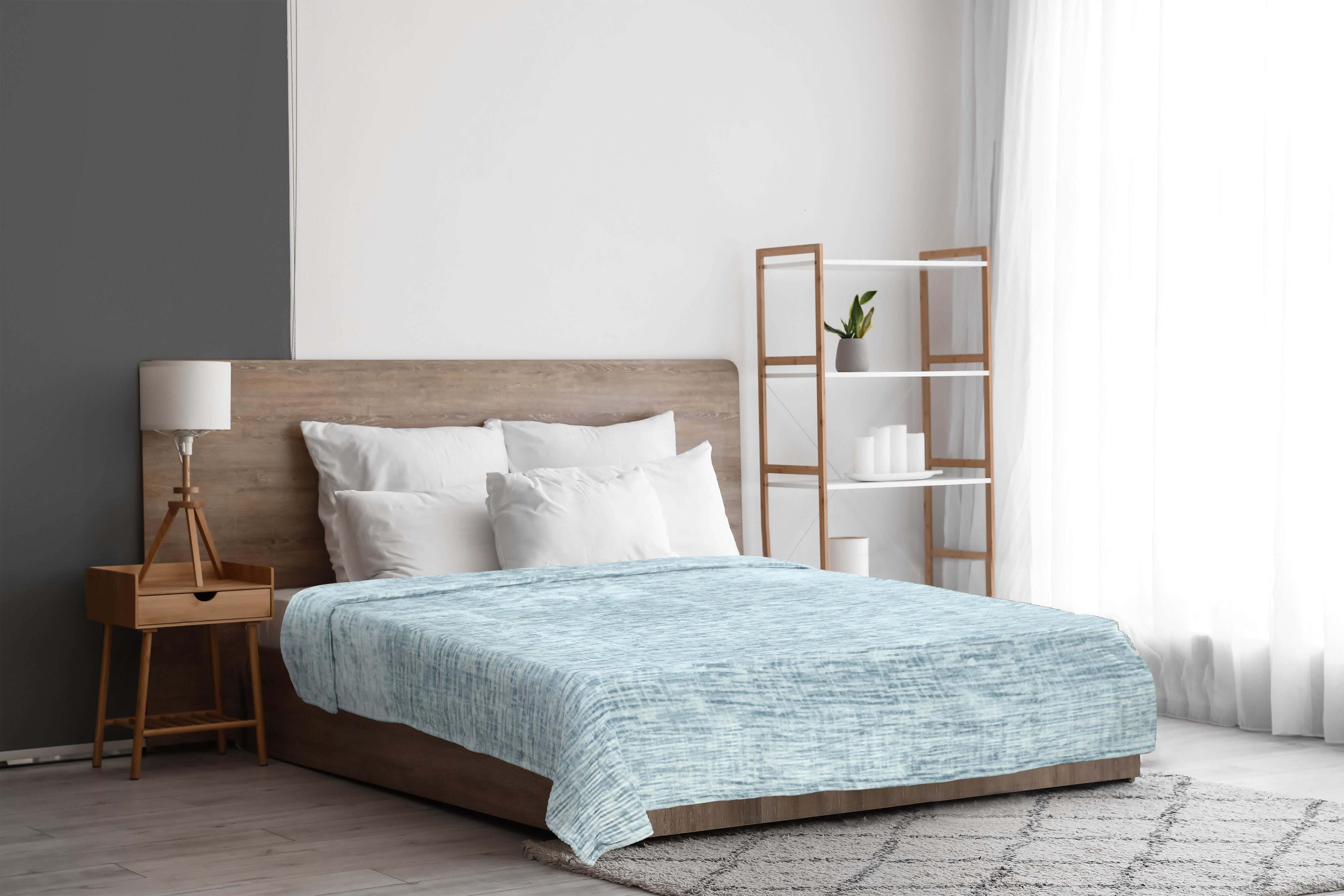 Morano Velvet Bed Heater, 220×240 cm, 1500 gm - Petrol