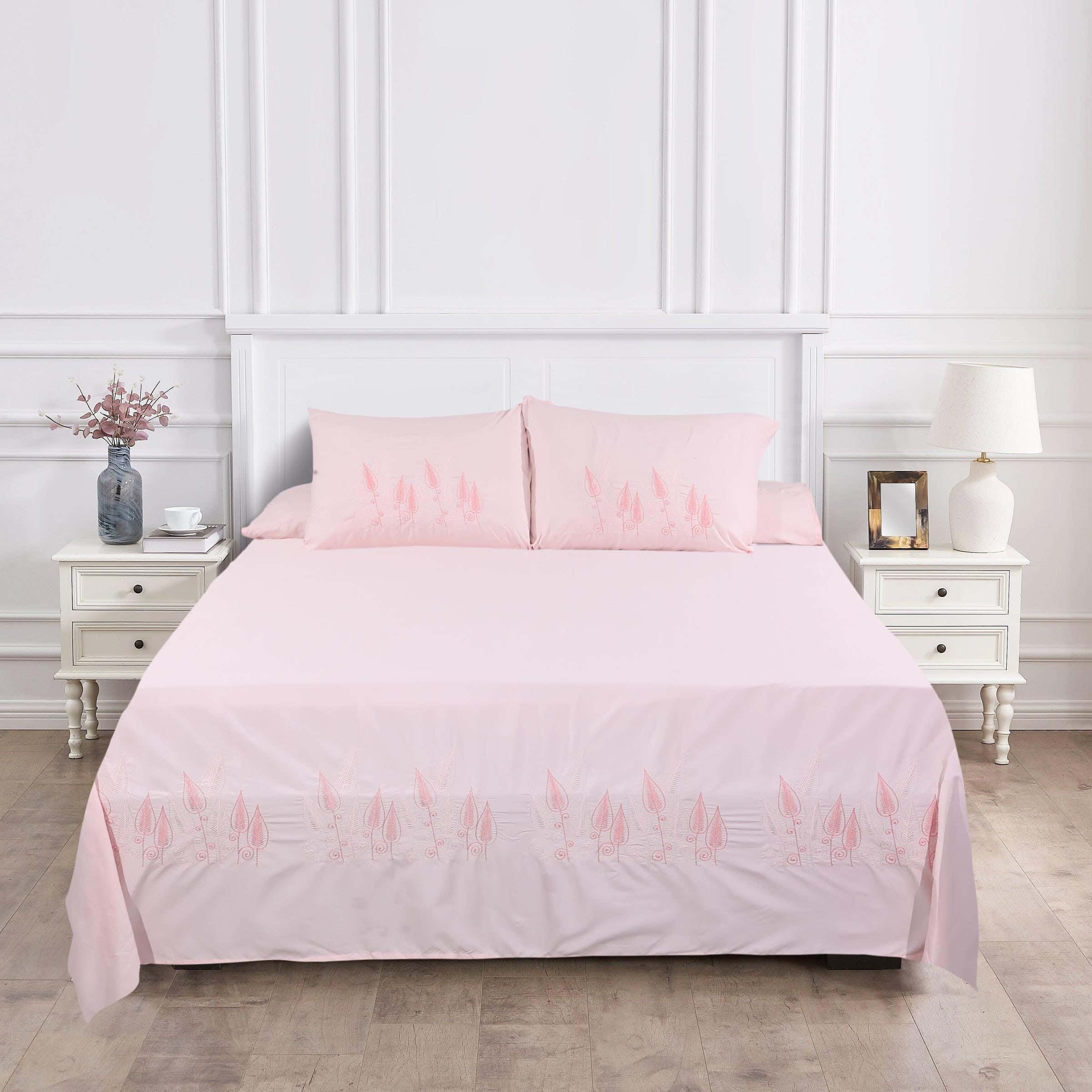 Khoyout Microfiber Bed Sheet Set, 4 Pieces, 240×260 cm, 2500 gm - Cashmere