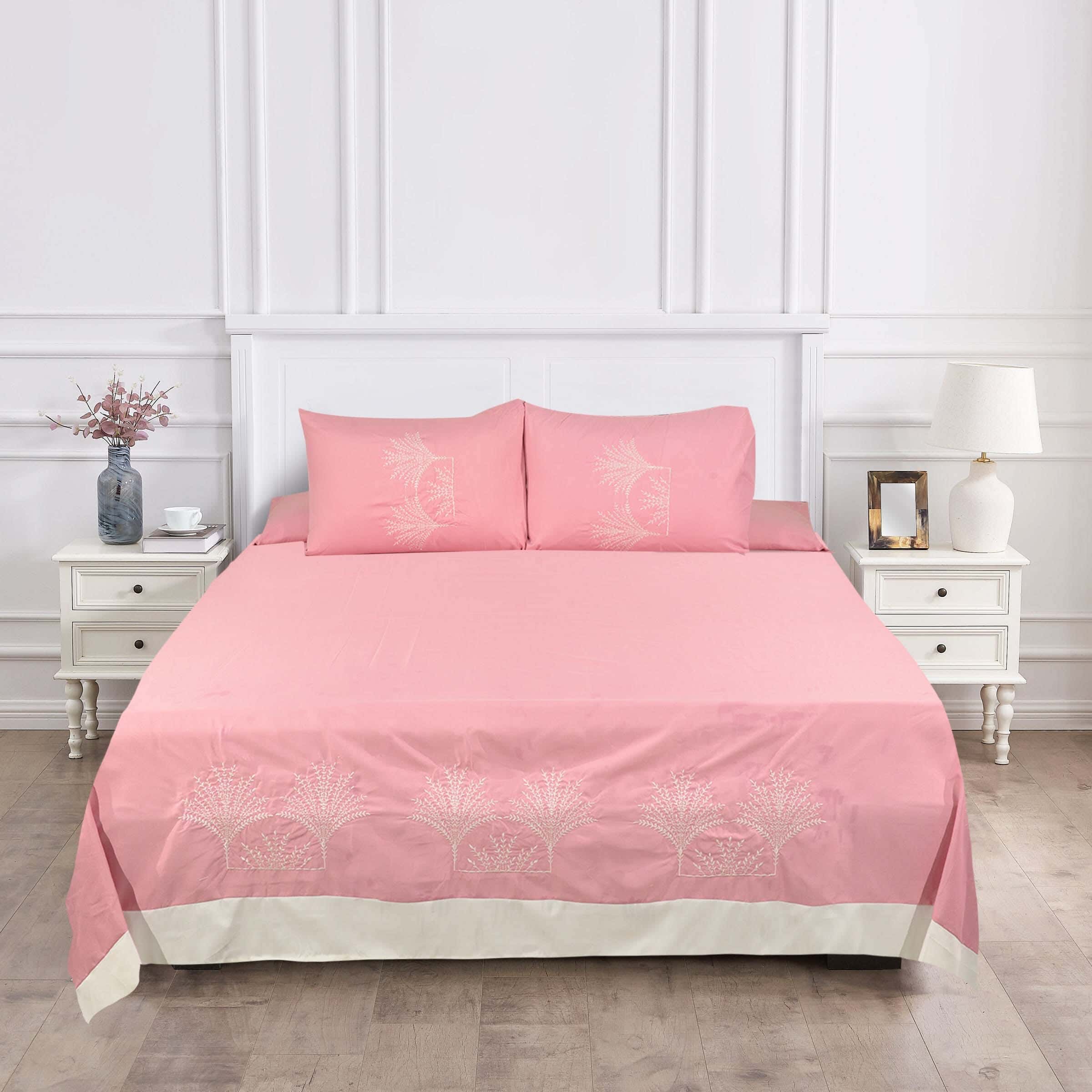 Instagold Microfiber Bedding Sheet Set, 4 pieces, 240×240 cm, 1700 gm - Cashmere
