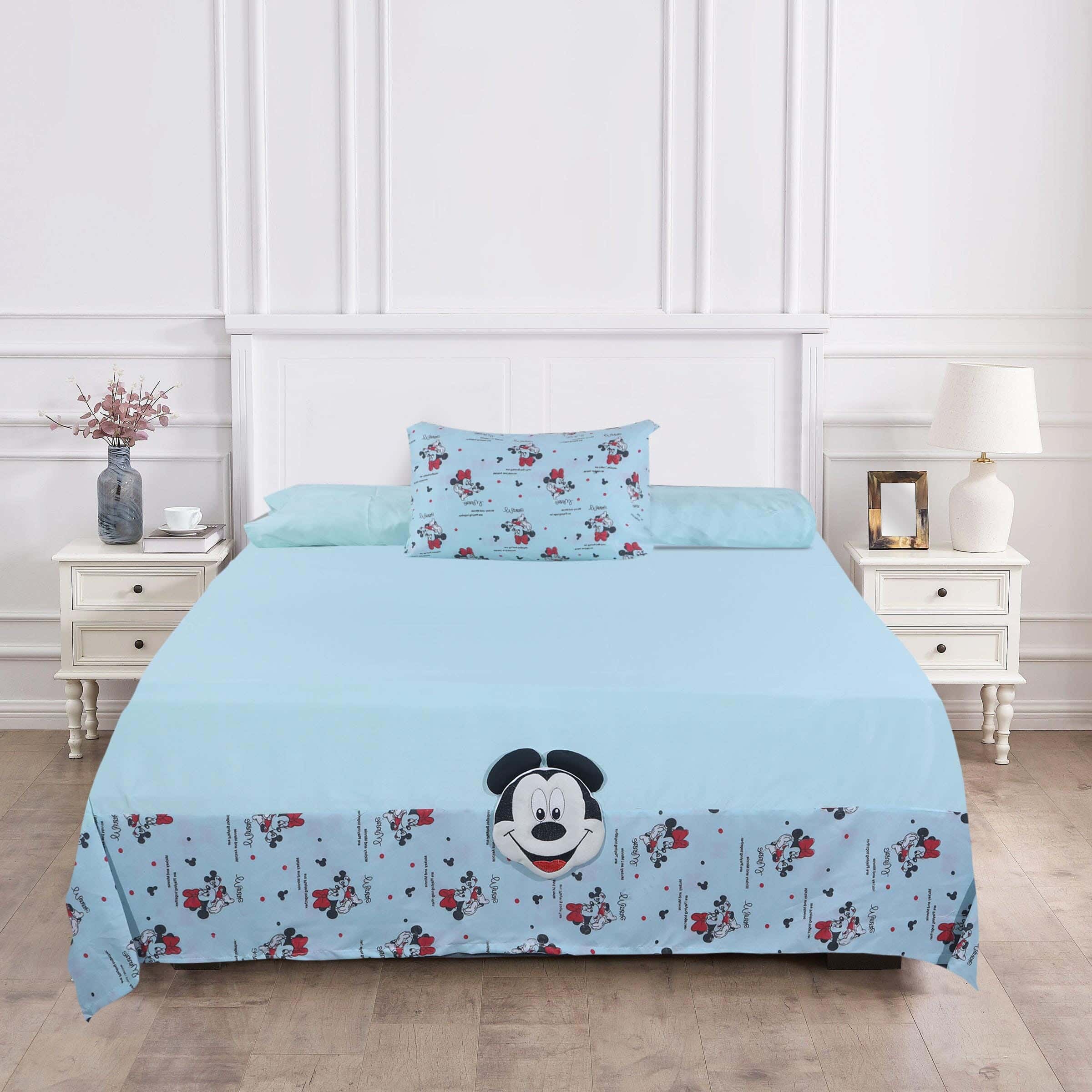 Kinzy Bed Microfiber Children Bed Sheet Set, 6 Pieces, 240×185 cm, 2400 gm - Turquoise