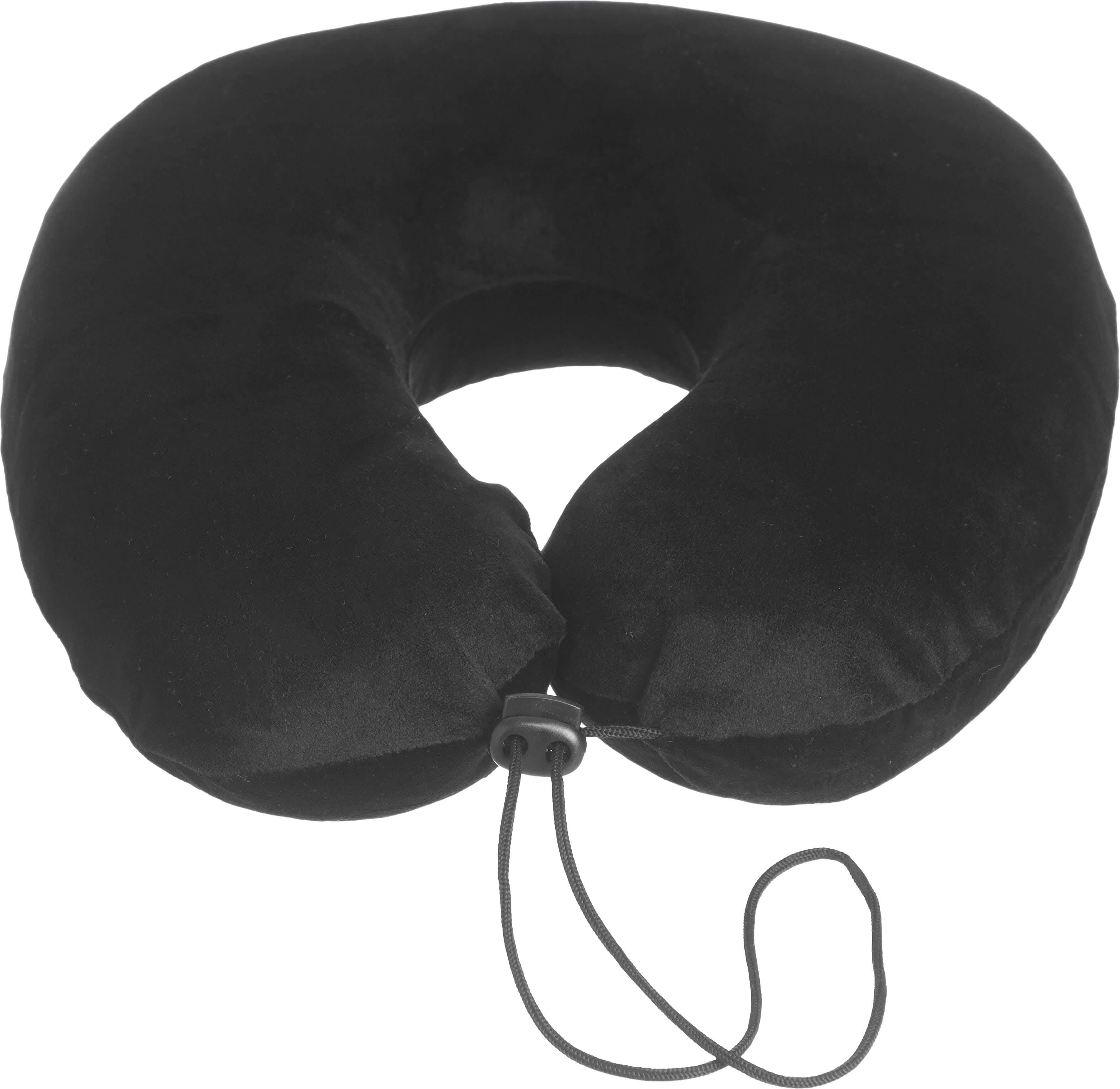 Venos Memory Foam Neck Pillow, 27×27 cm, approximately 350 grm - Black