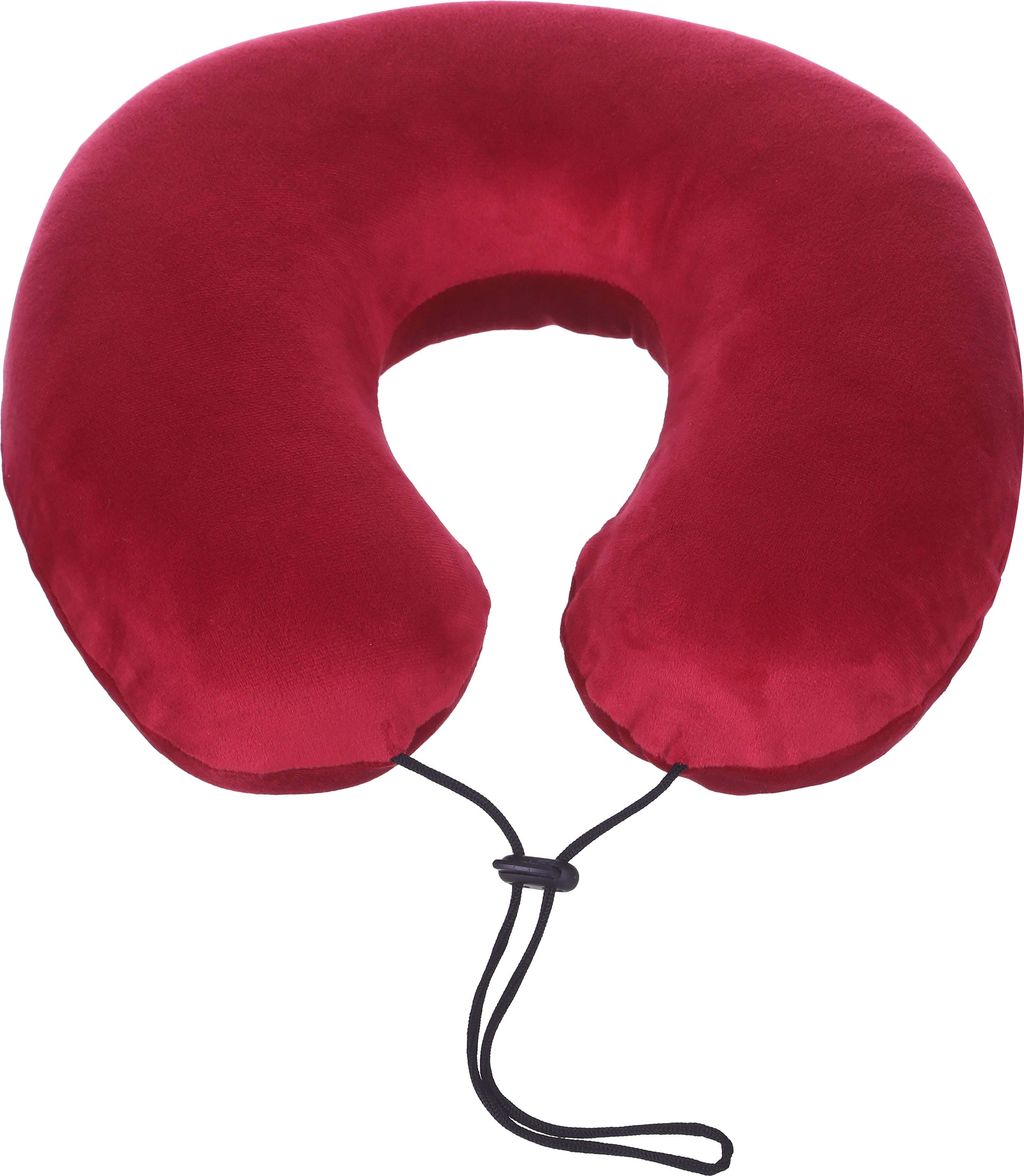 Venos Memory Foam Neck Pillow, 27×27 cm, 350 grm Approx - Red