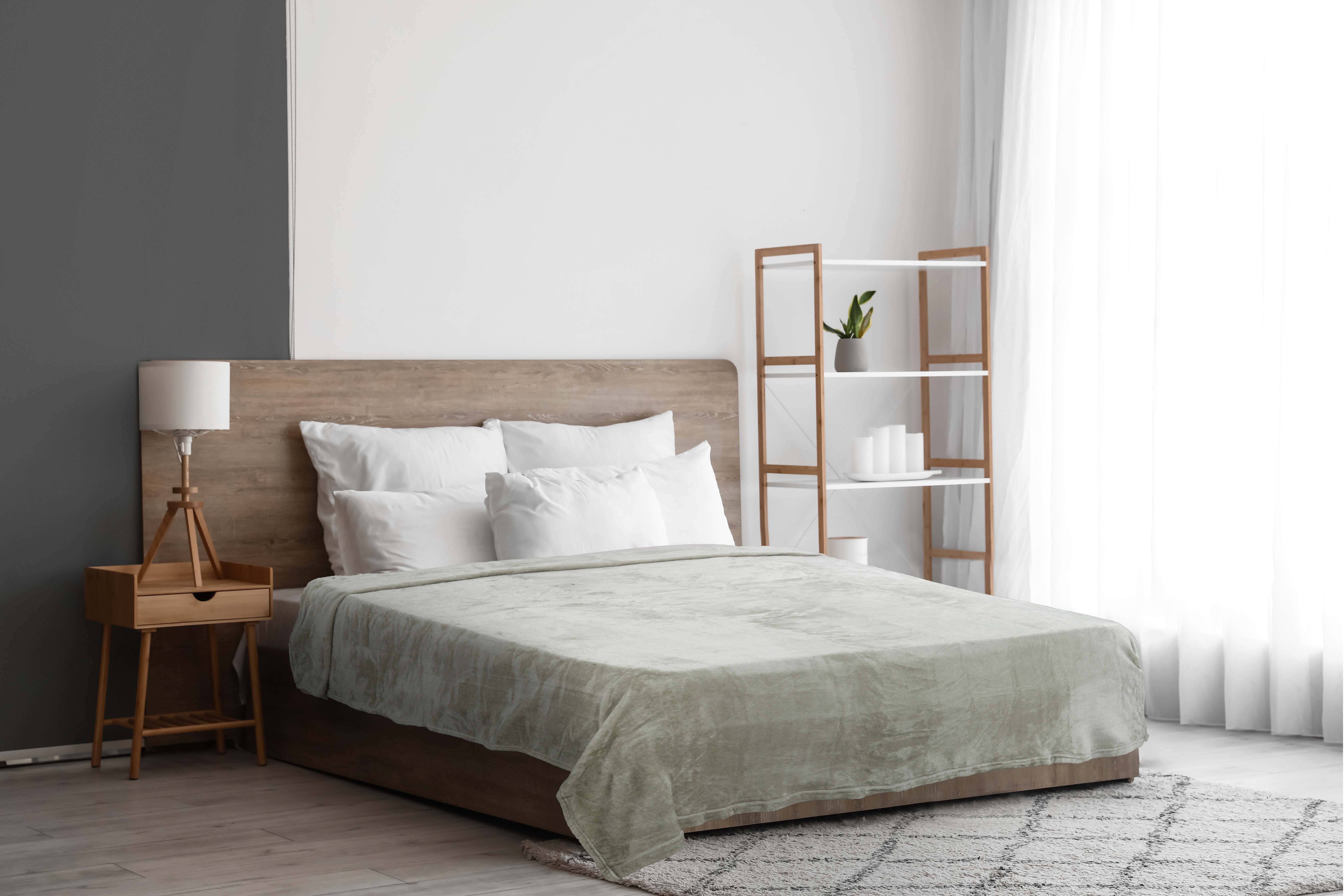 Nana Secret Velvet Blanket, 220×240 cm, 800 gm - Light Beige