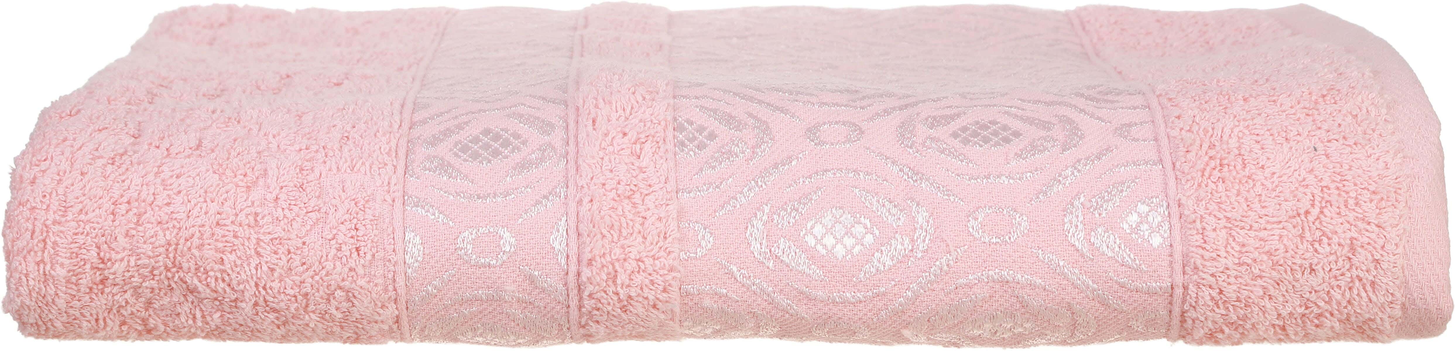 Trend Jacquard Cotton Towel, 90×150 cm, approximately 770 grm - Rose