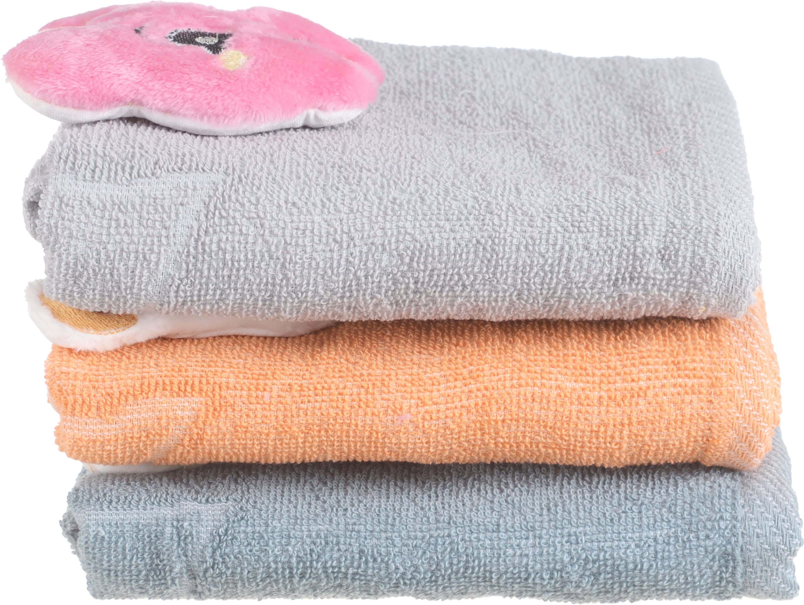 Assel Cotton Kids Towel Set, 3 Pieces, 70×55 cm, approximately 155 grm - Multicolor