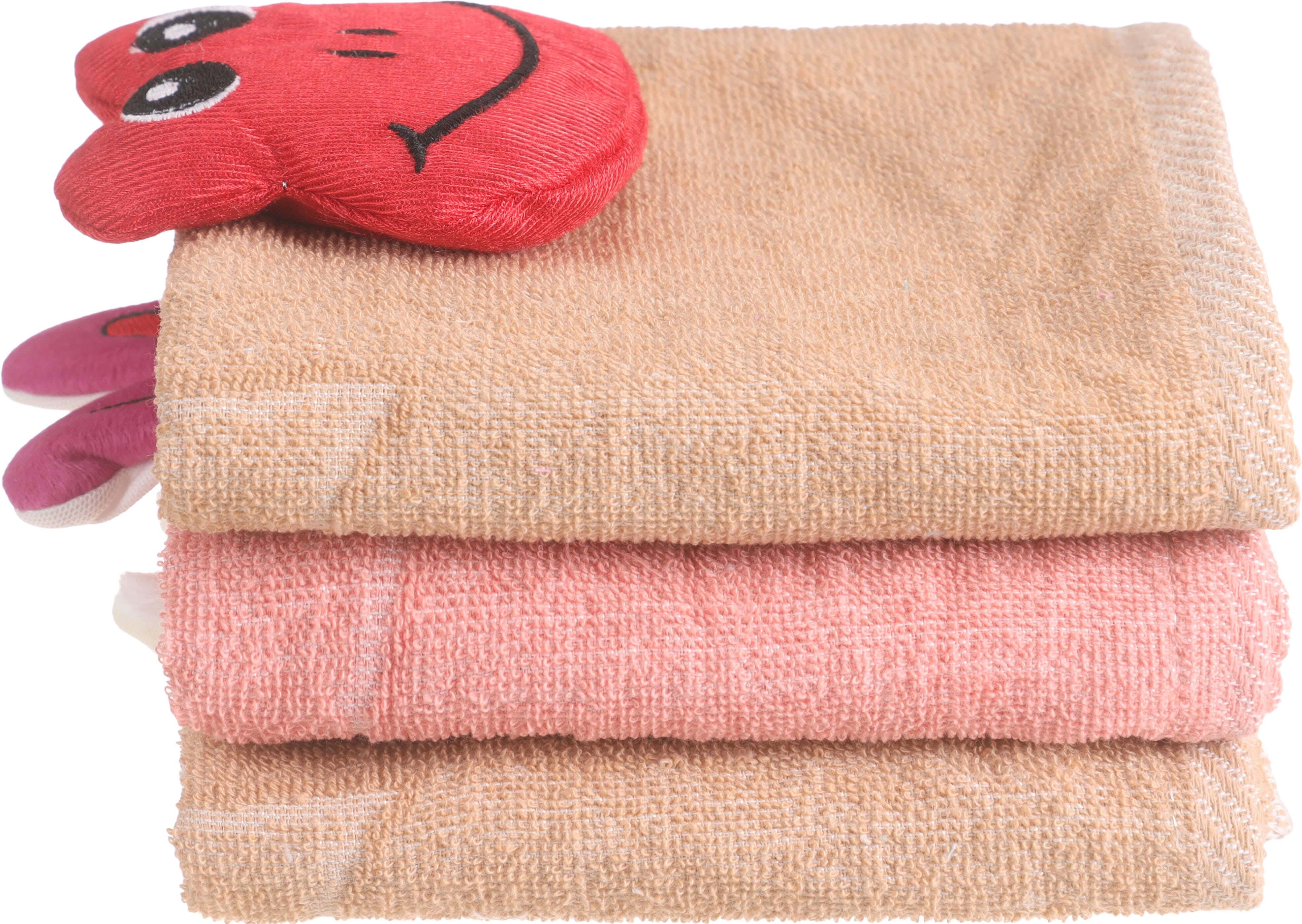 Assel Cotton Kids Towel Set, 3 Pieces, 70×55 cm, approximately 155 grm - Multicolor