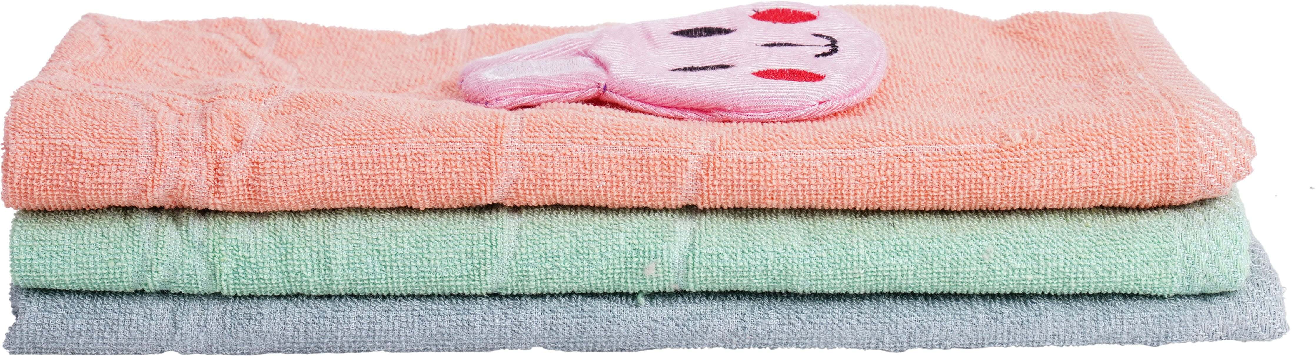 Assel Cotton Kids Towel Set, 3 Pieces, 70×55 cm, approximately 155 grm - Multicolor