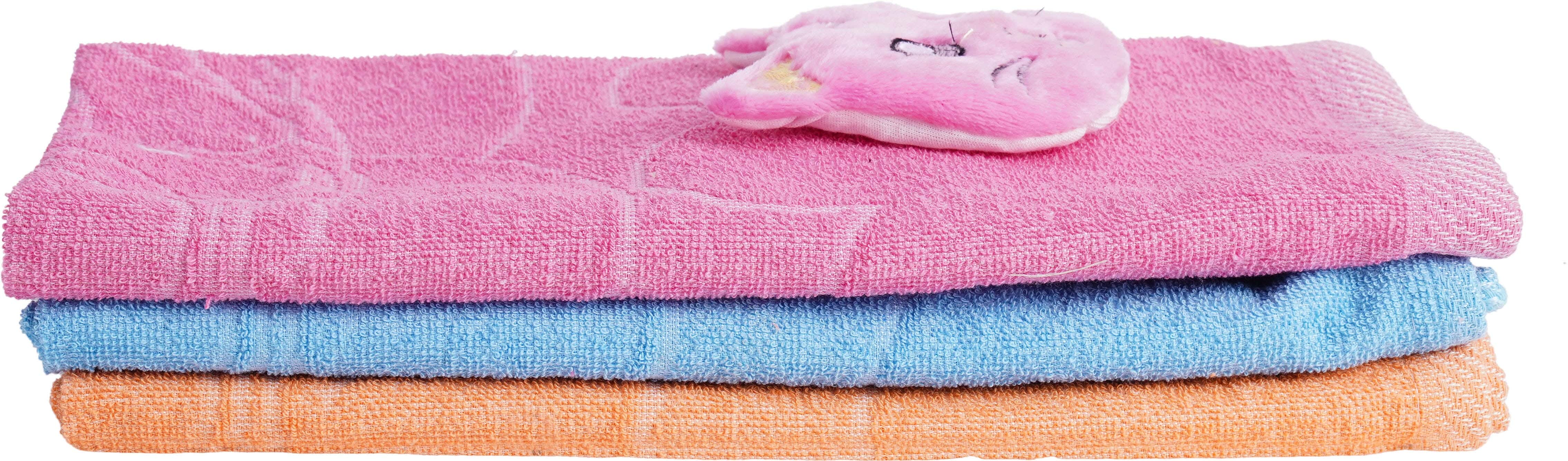 Assel Cotton Kids Towel Set, 3 Pieces, 70×55 cm, approximately 155 grm - Multicolor
