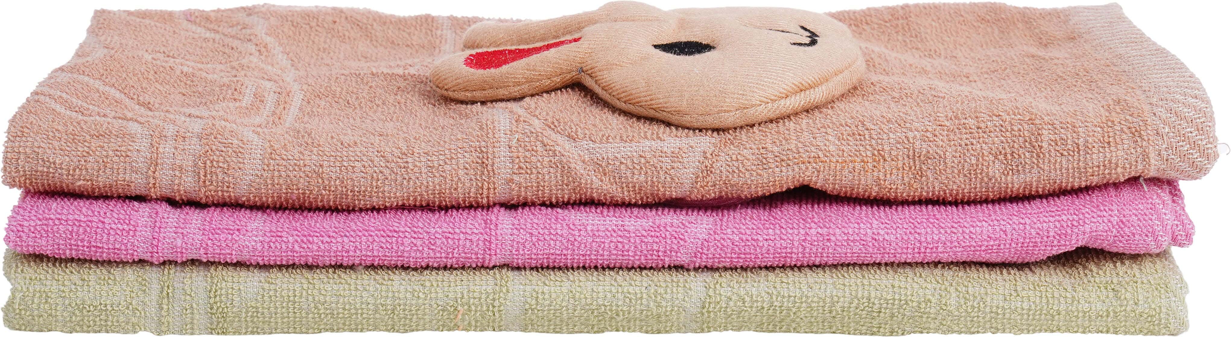 Assel Cotton Kids Towel Set, 3 Pieces, 70×55 cm, approximately 155 grm - Multicolor