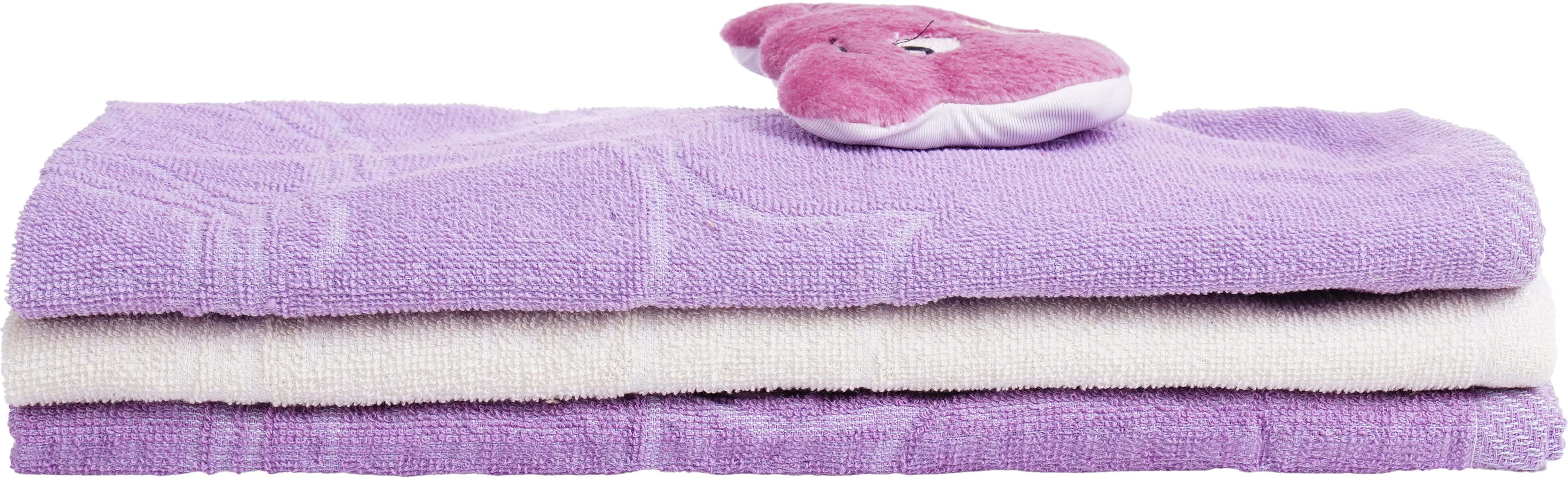 Assel Cotton Kids Towel Set, 3 Pieces, 70×55 cm, approximately 155 grm - Multicolor