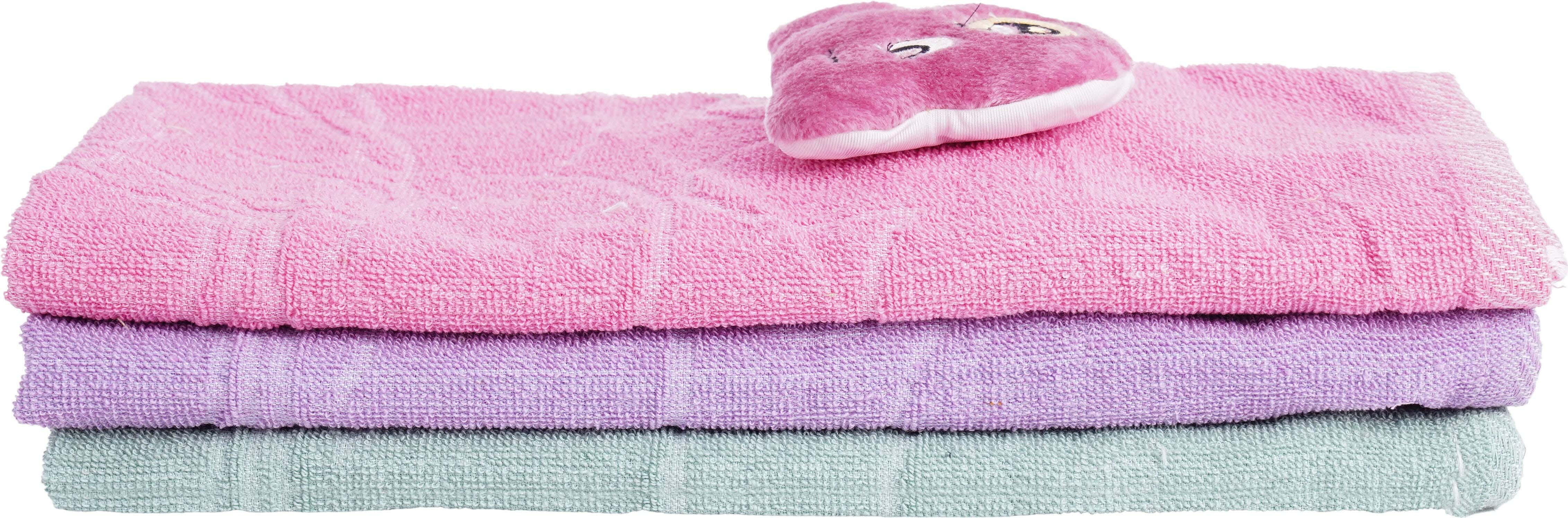 Assel Cotton Kids Towel Set, 3 Pieces, 70×55 cm, approximately 155 grm - Multicolor
