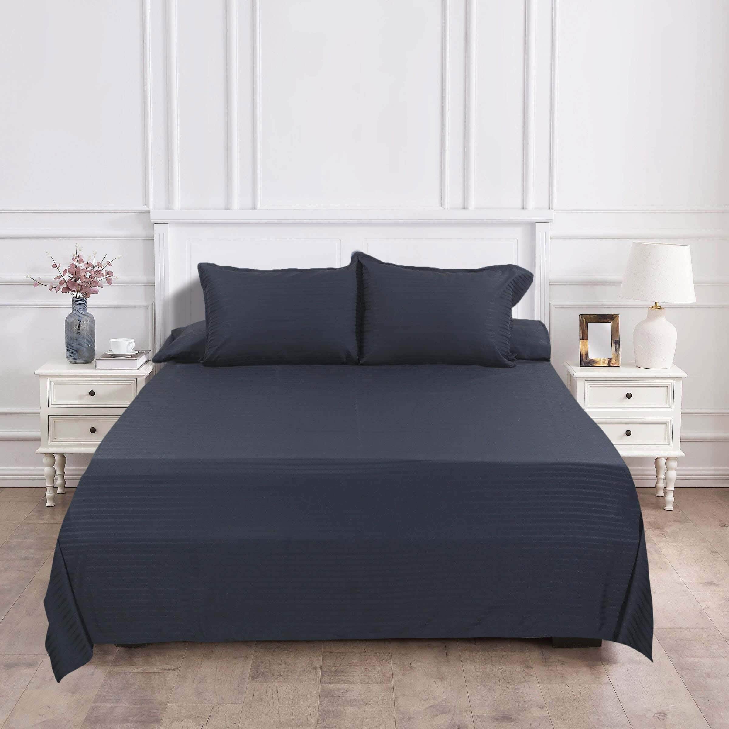 Lili Cotton Bed Sheet Set, 4 Pieces, 240×260 cm, 1400 gm - Green