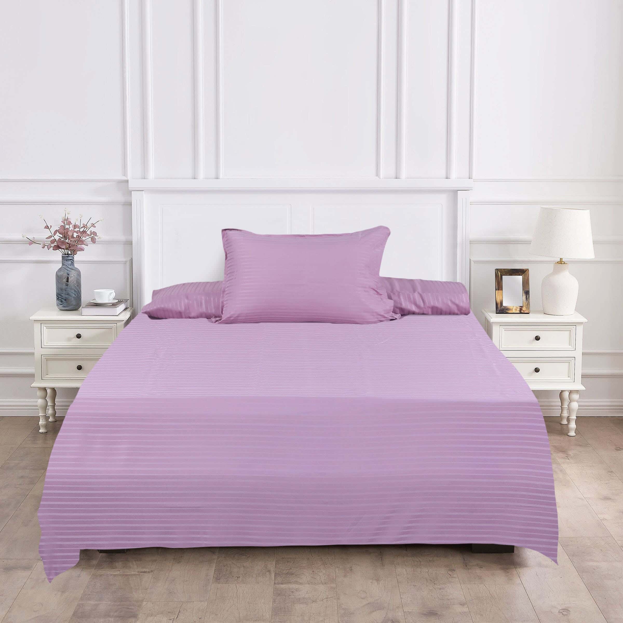 Lili Cotton Bed Sheet Set, 6 Pieces, 200×240 cm, 2000 gm - Mauve