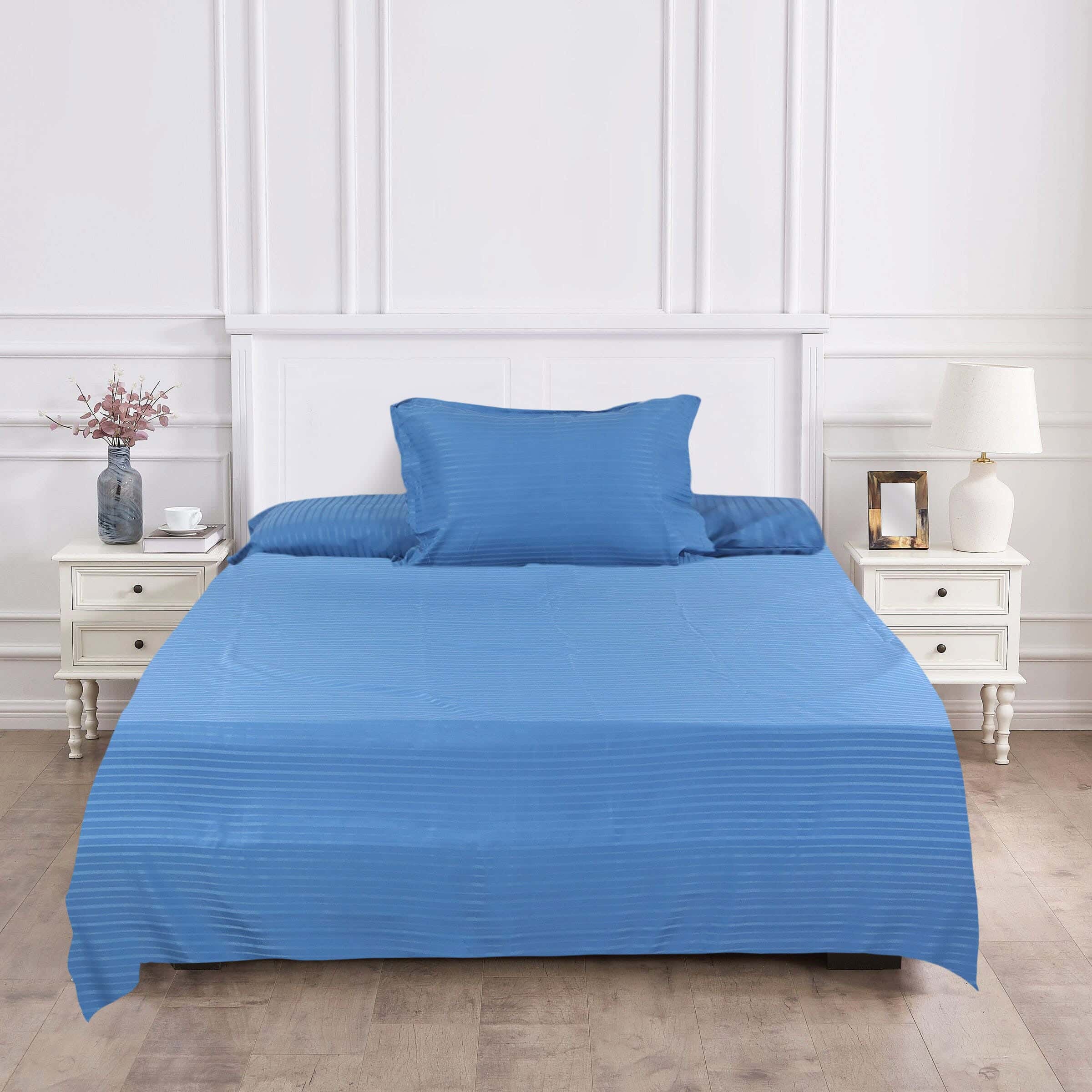 Lili Cotton Bed Sheet Set, 6 Pieces, 200×240 cm, 2000 gm - Petrol
